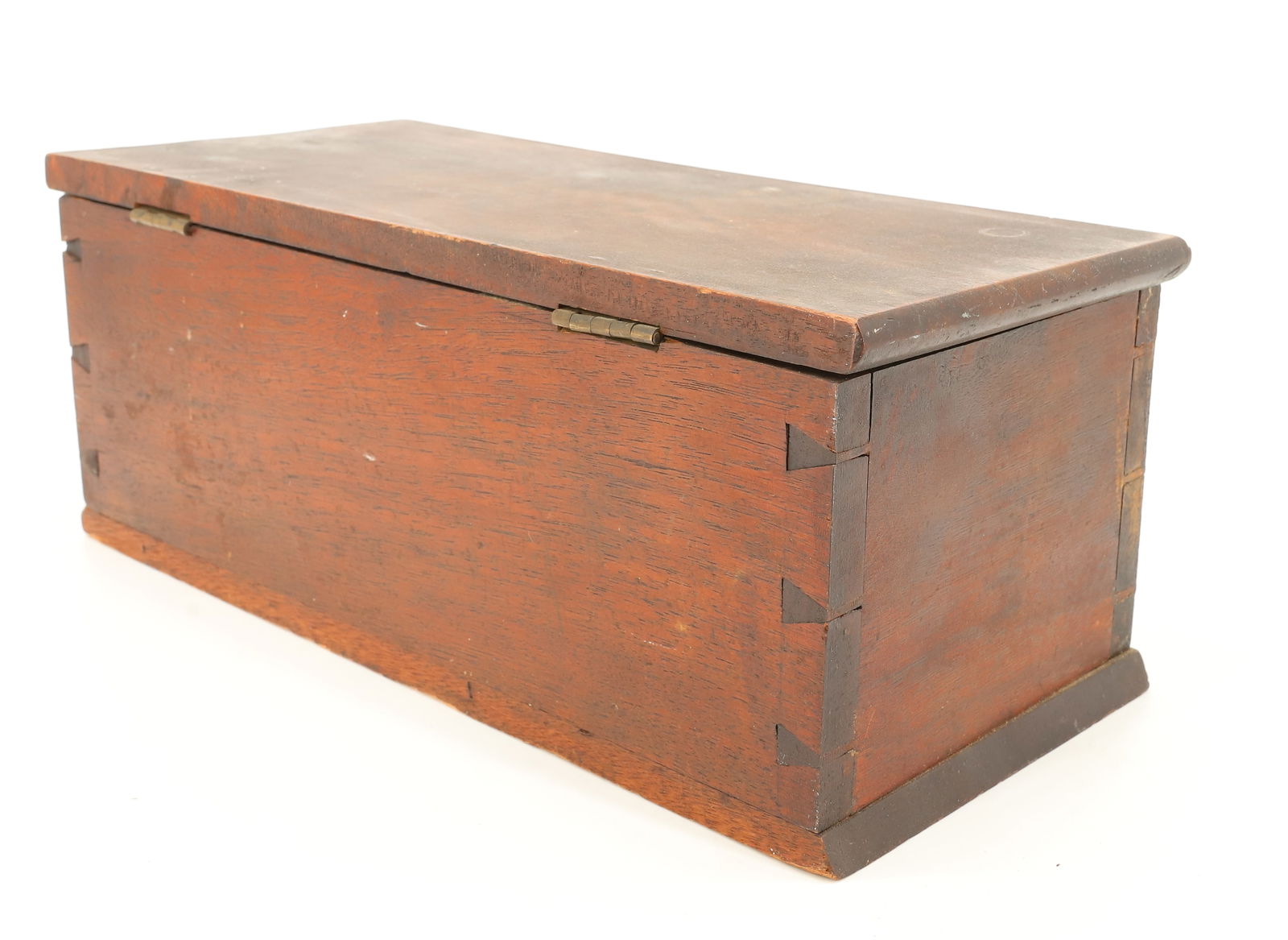 19TH C. WALNUT LIDDED BOX - 2