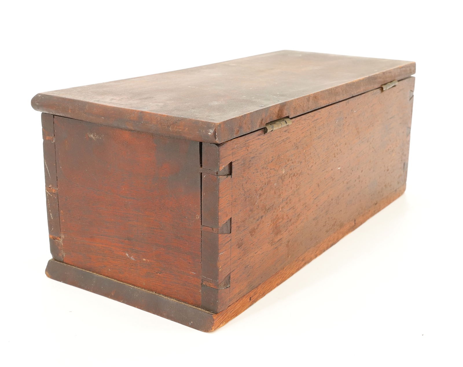 19TH C. WALNUT LIDDED BOX - 3