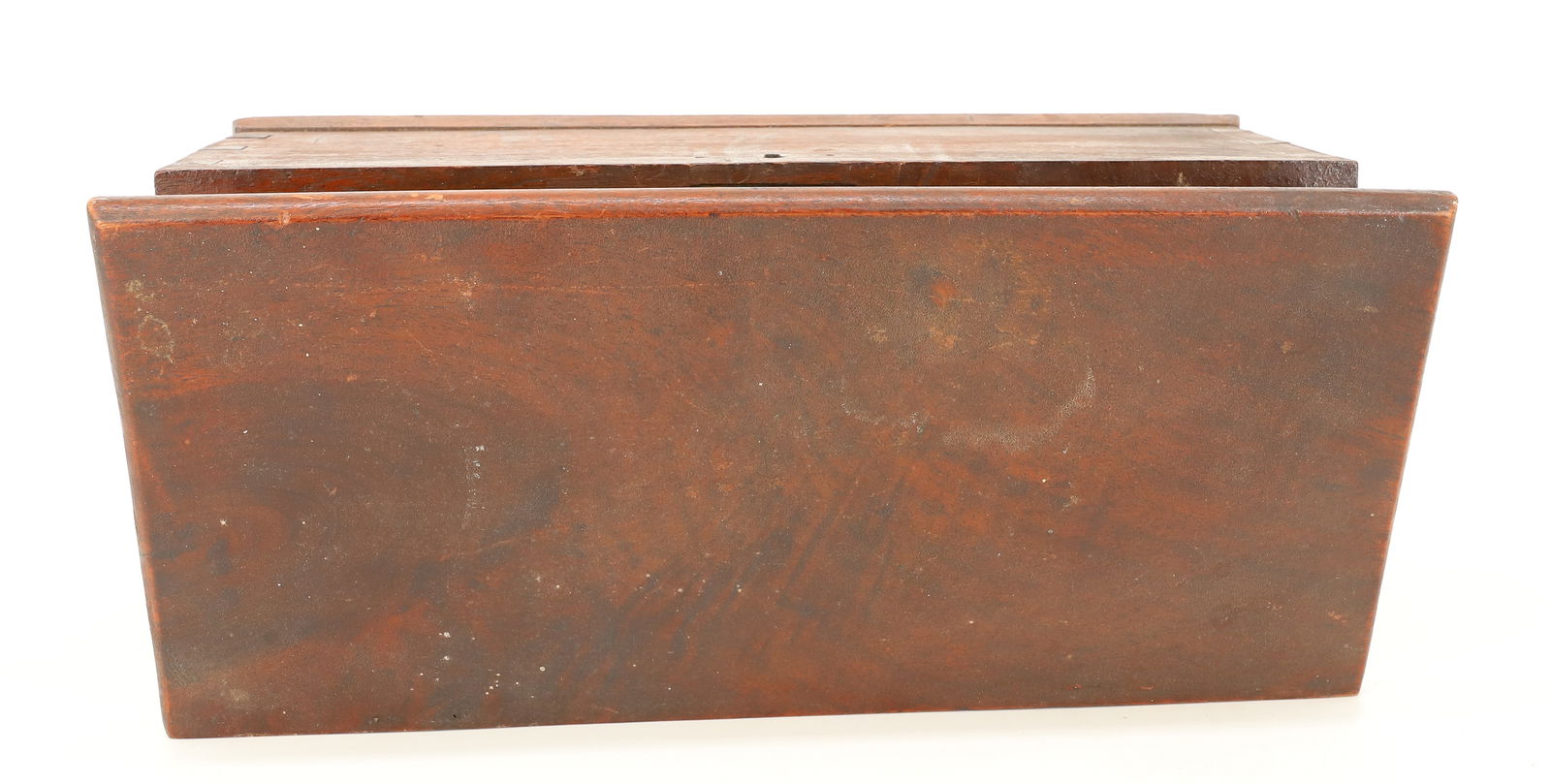 19TH C. WALNUT LIDDED BOX - 4
