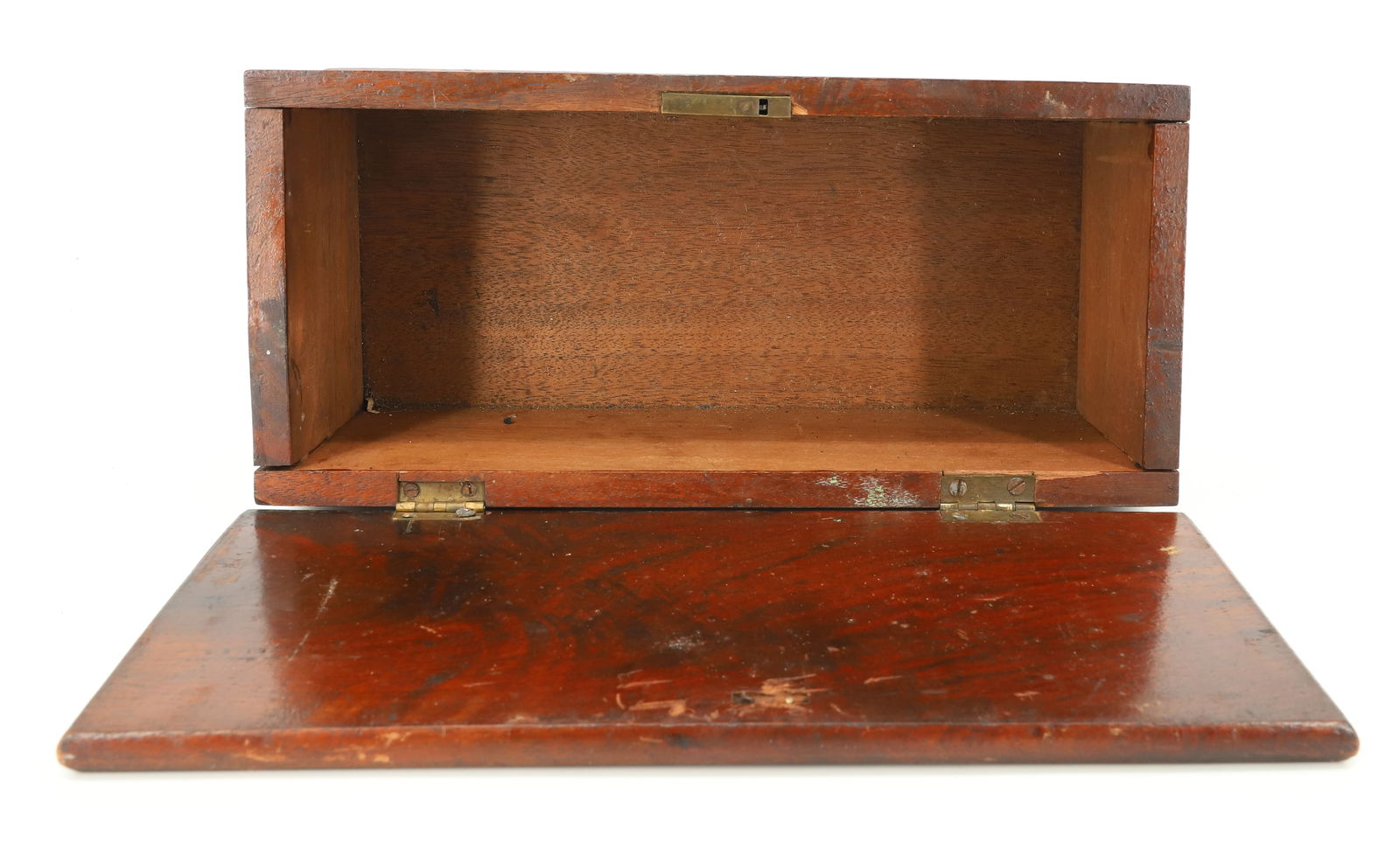 19TH C. WALNUT LIDDED BOX - 5