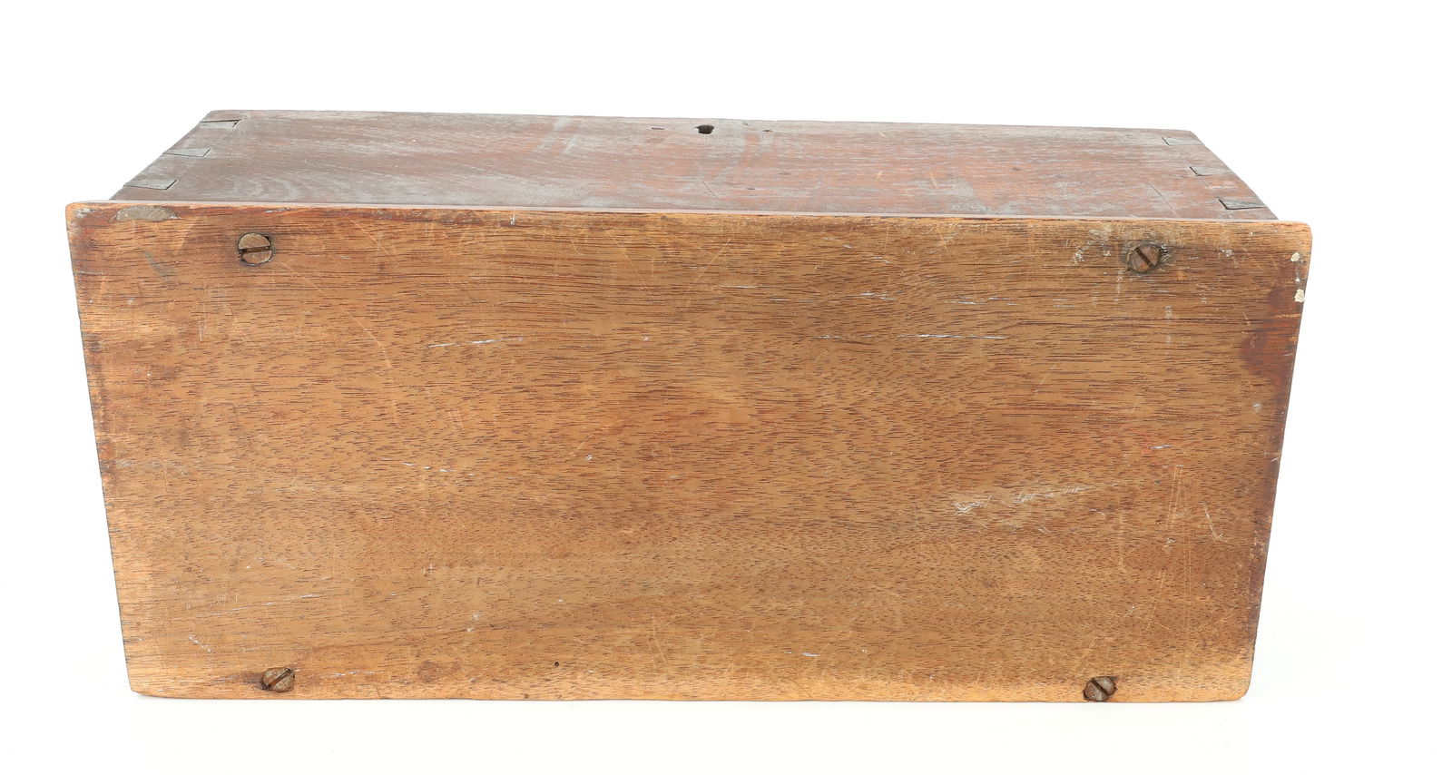 19TH C. WALNUT LIDDED BOX - 6