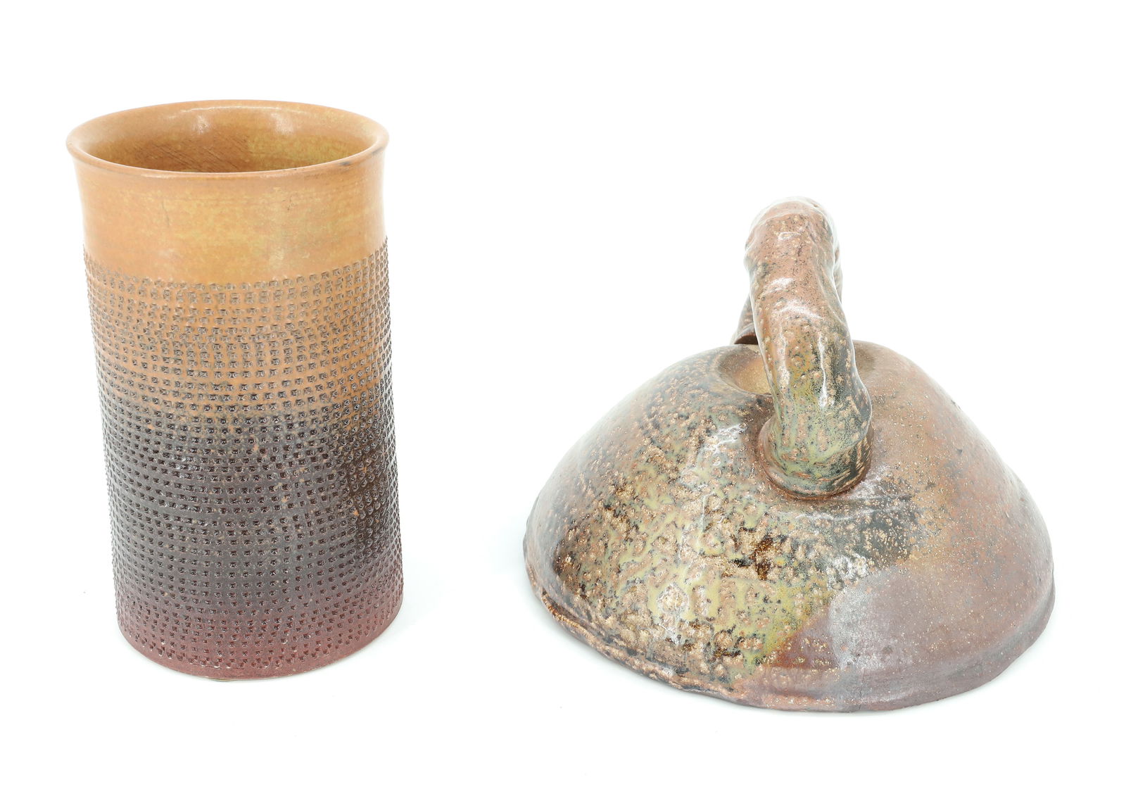 POTTERY TEAPOT AND VASE - 3