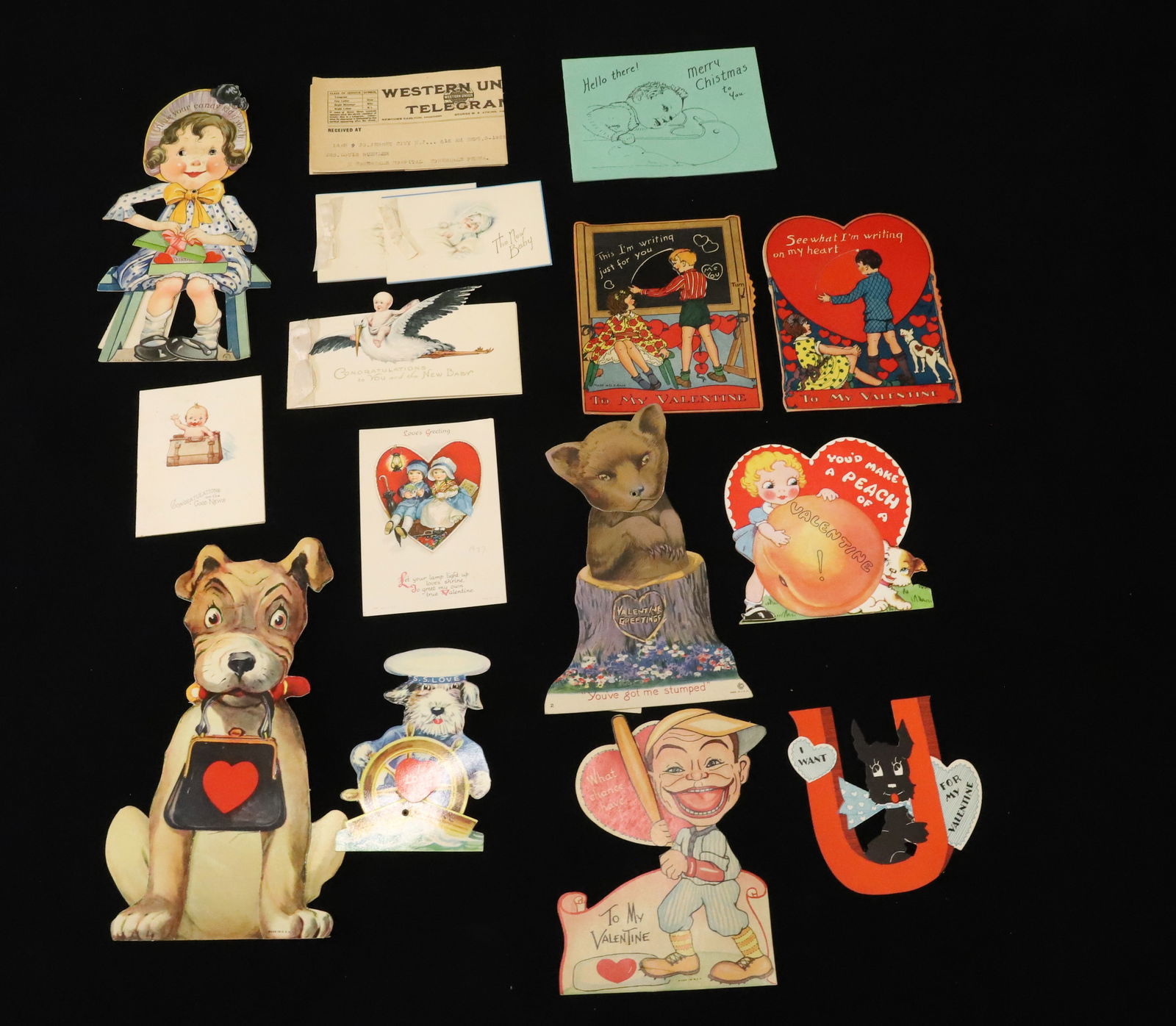 LOT OF VINTAGE VALENTINE DAY CARDS (1 of 6)