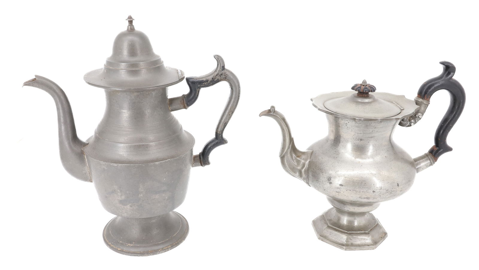 (2) PEWTER TEAPOTS, DUNHAM (1 of 6)