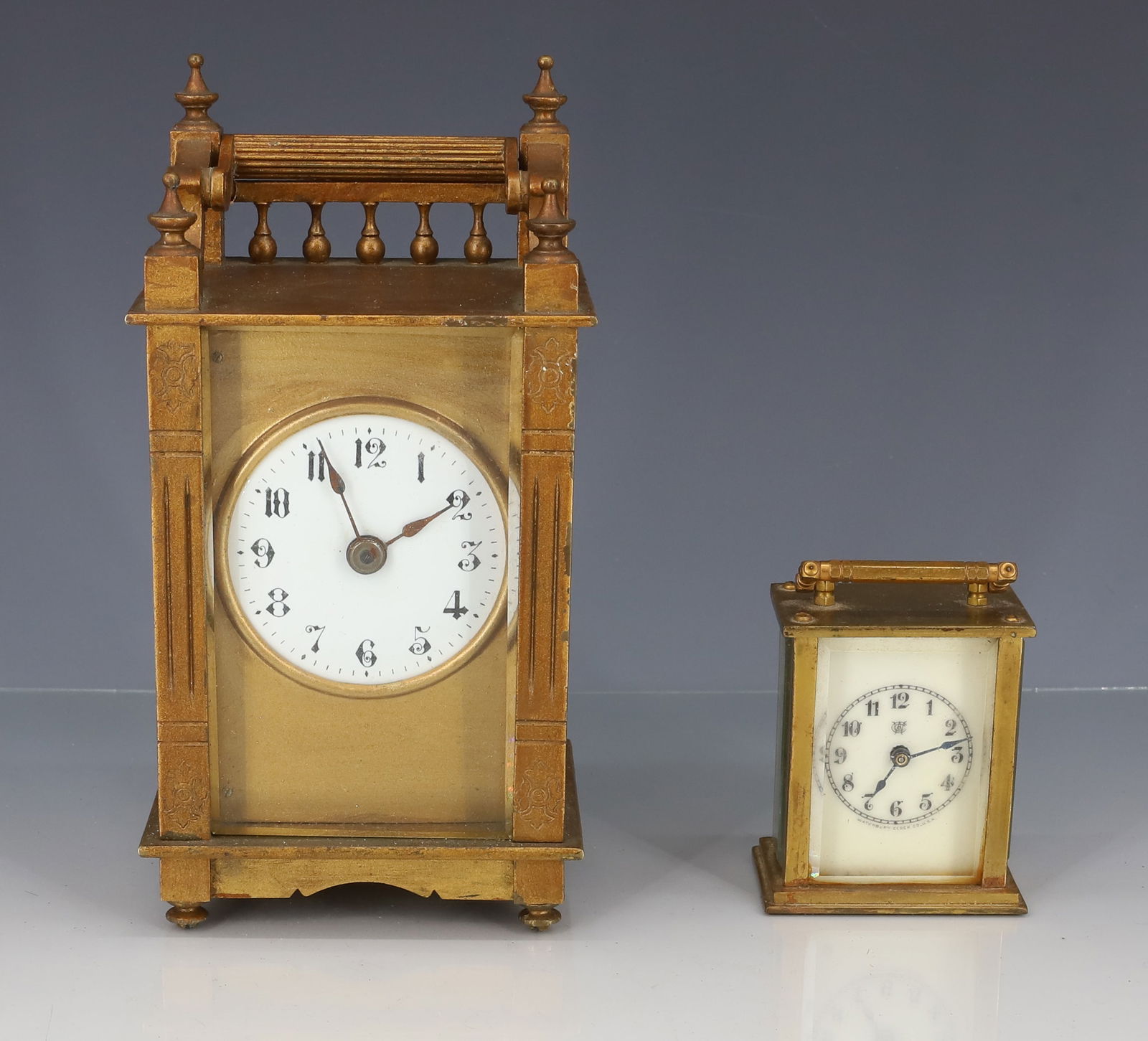 (2) BRASS CARRIAGE CLOCKS (1 of 4)