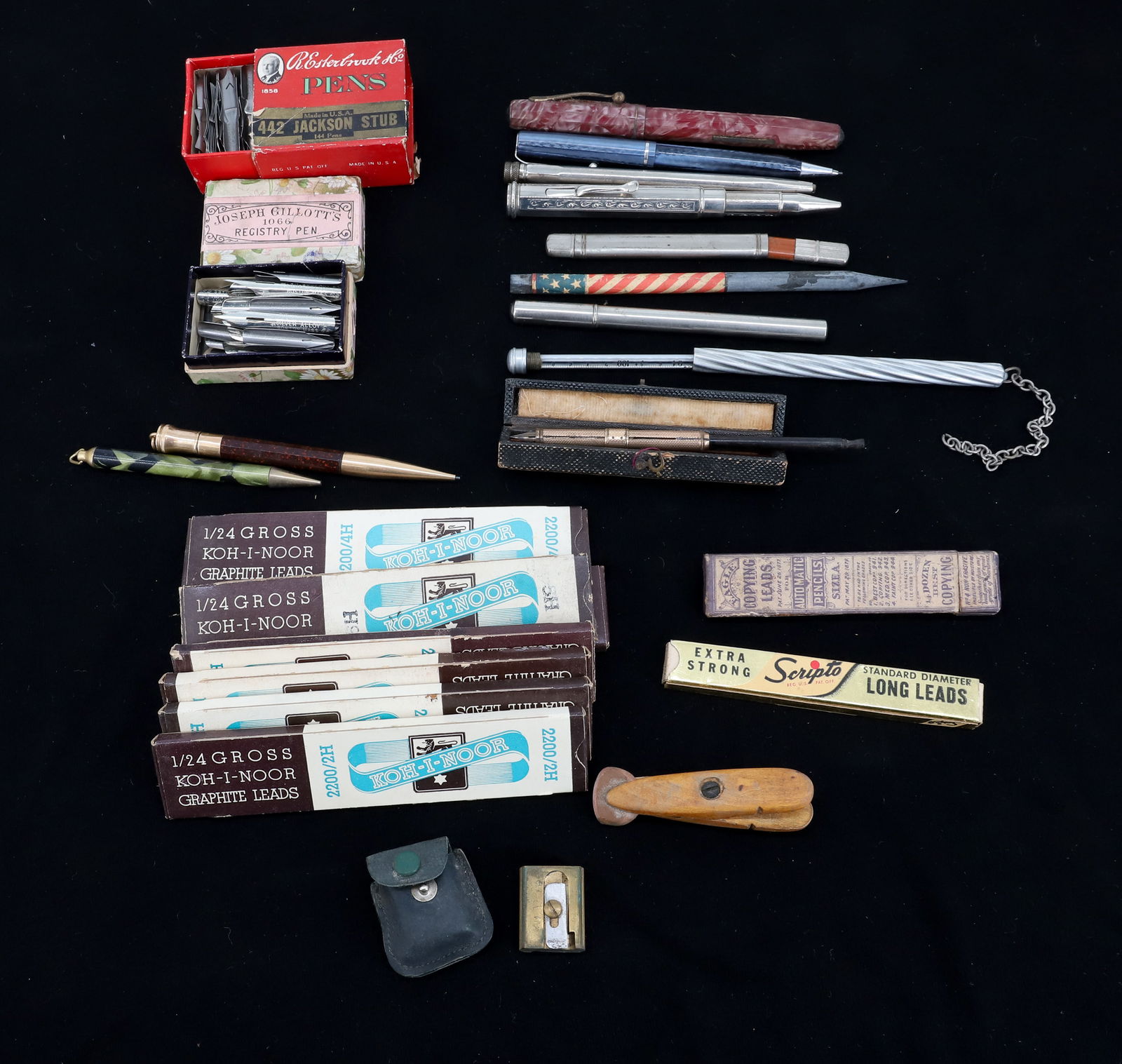 LOT OF FOUNTAIN PENS / PENCILS / SUPPLIES (1 of 7)