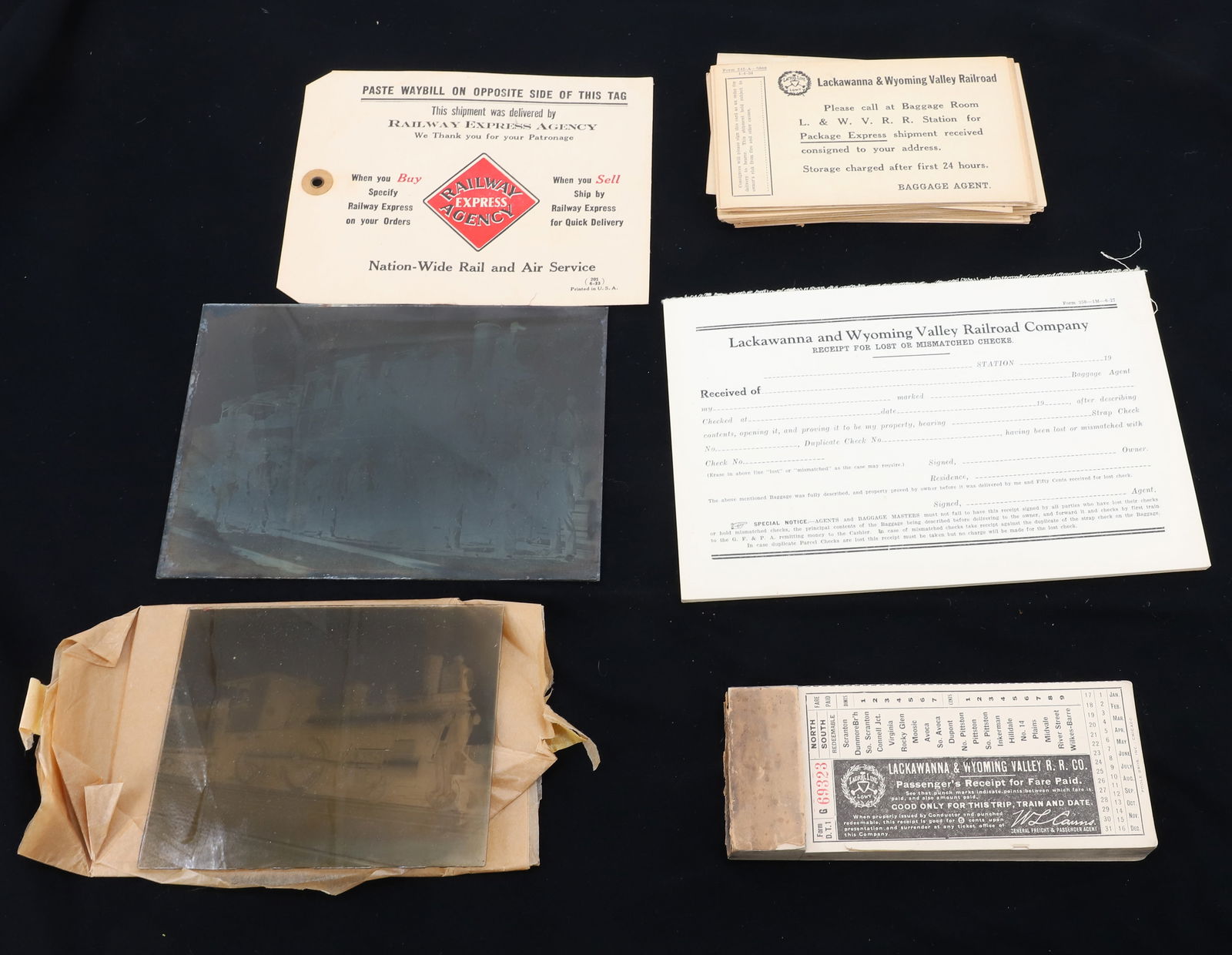 RAILROAD GLASS NEGATIVES AND PAPER GOODS (1 of 6)