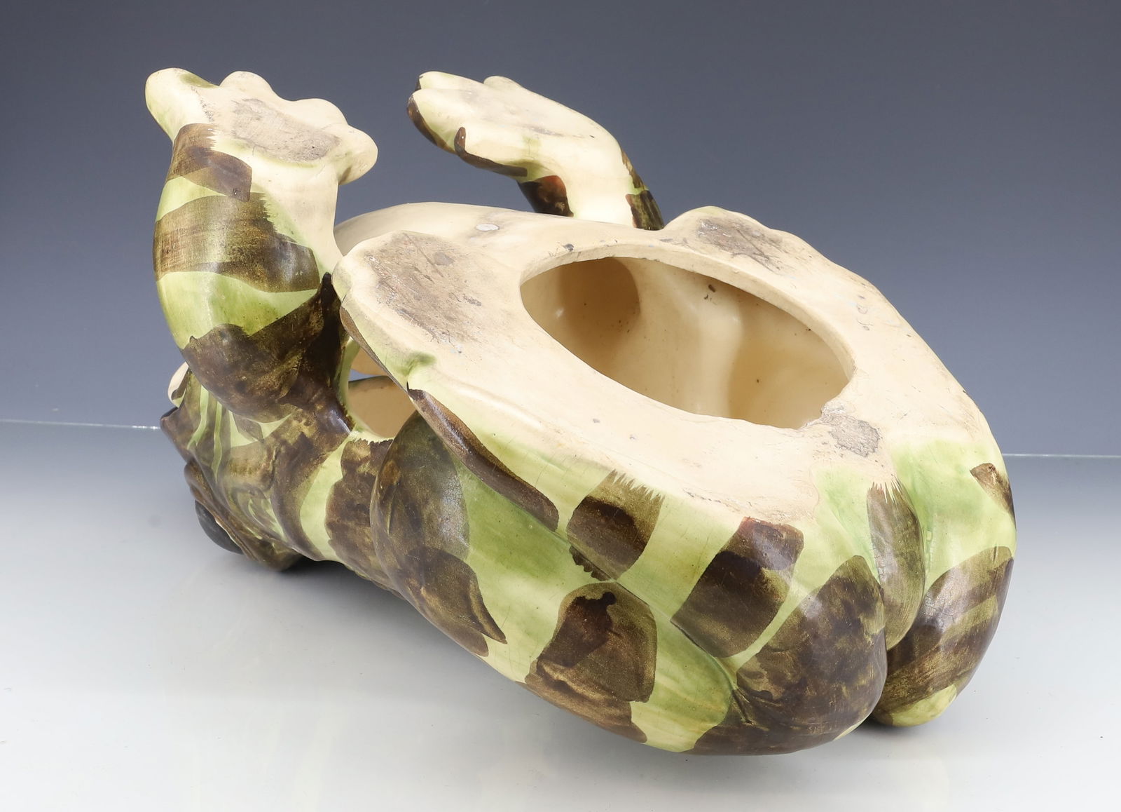 LARGE POTTERY FROG - 4