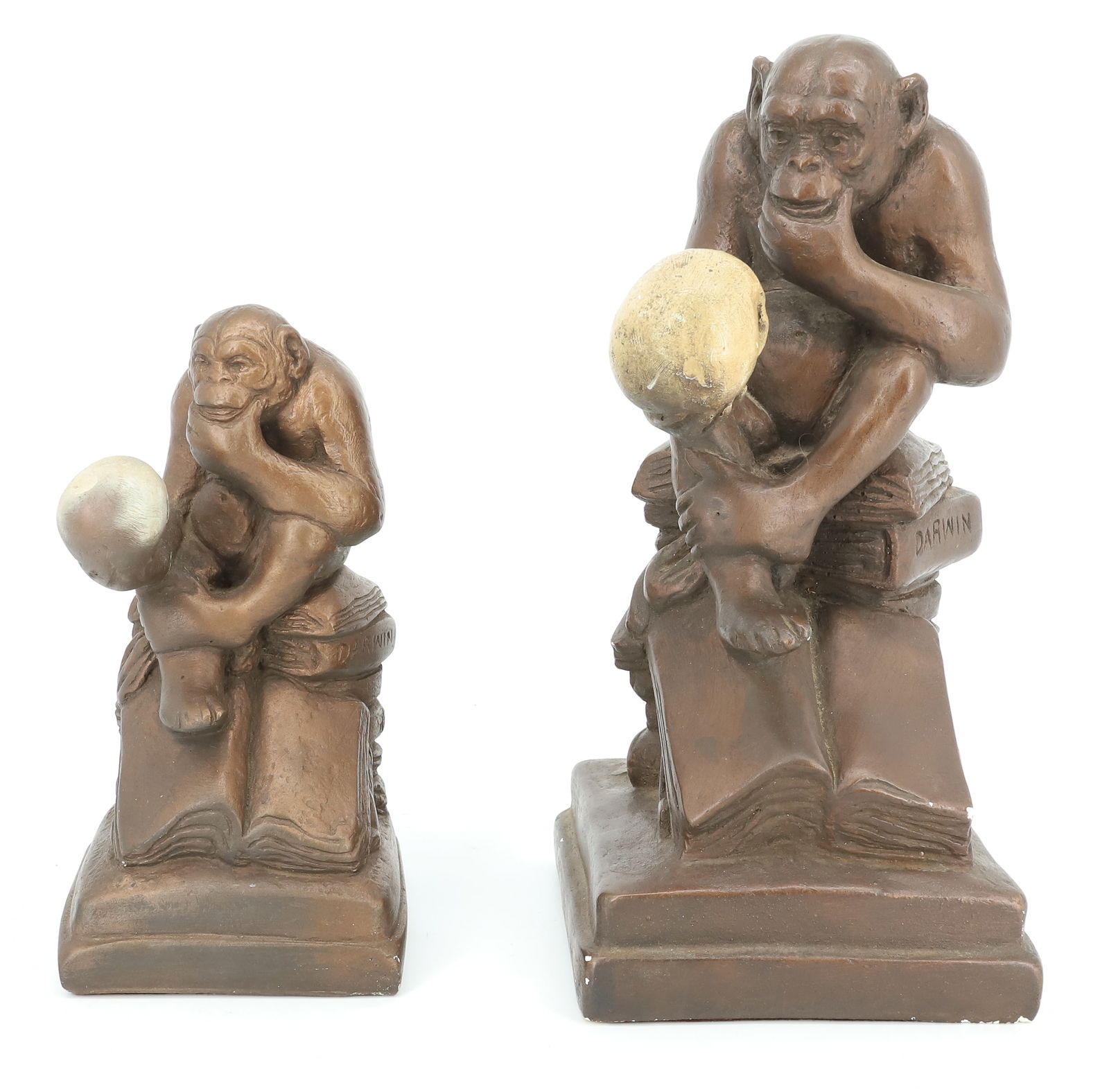 (2) "DARWIN MONKEY" SCULPTURES - 3