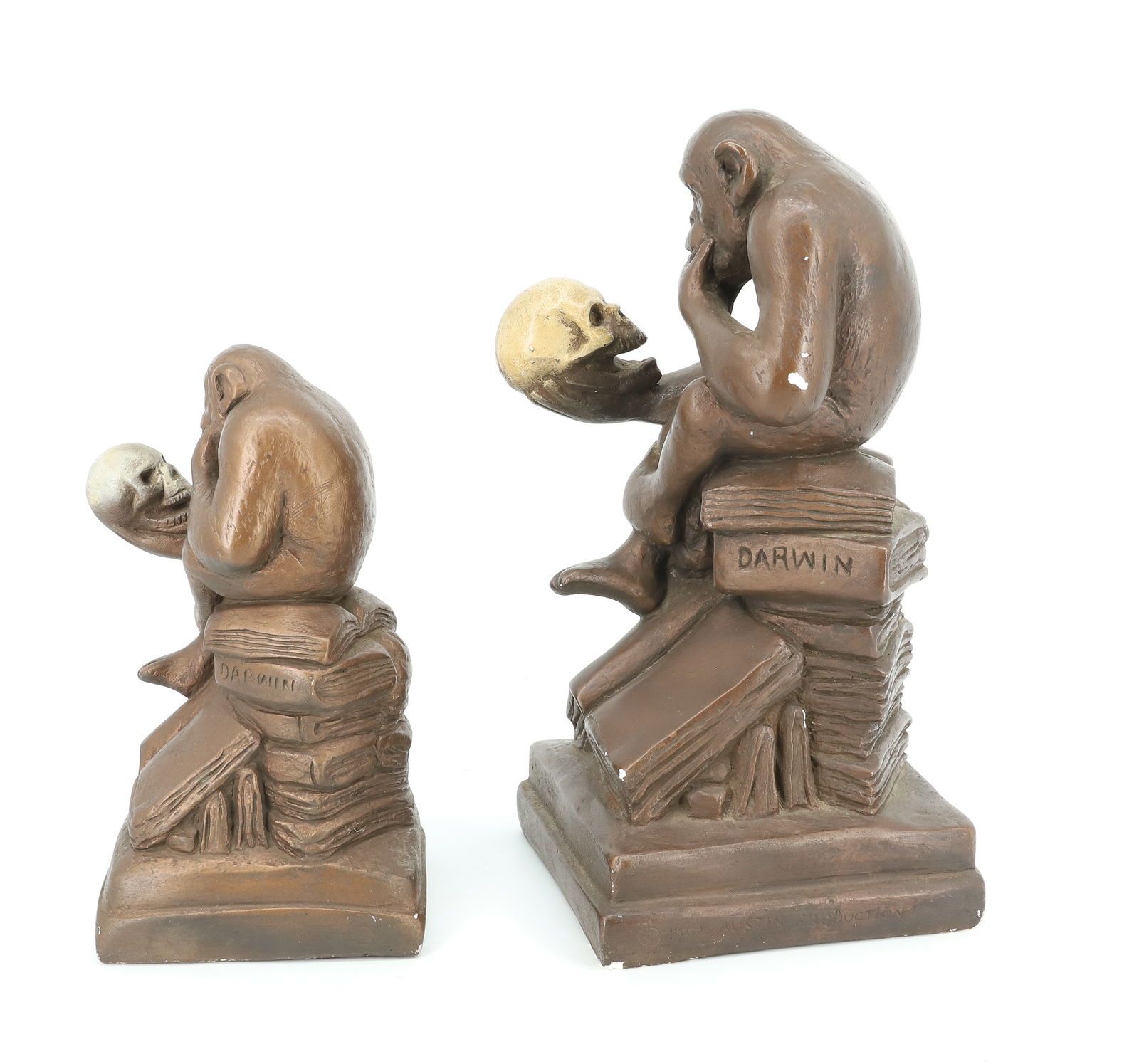 (2) "DARWIN MONKEY" SCULPTURES - 4