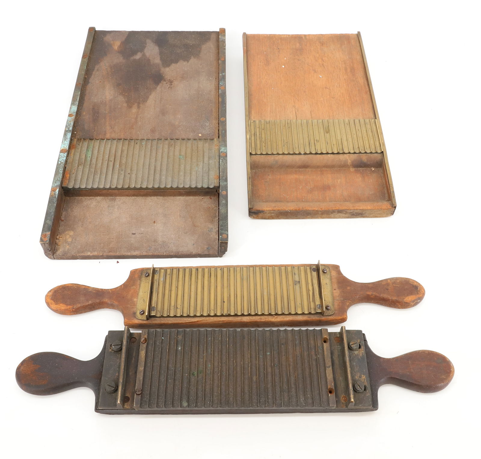 (2) ANTIQUE APOTHECARY PILL ROLLERS: BRASS AND WOOD CONSTRUCTION. 13" AND 15 1/2" LENGTHS. PLEASE READ CAREFULLY - TEMS MUST BE PAID FOR THROUGH LIVE AUCTIONEERS OR WITH CASH OR CHECK IN PERSON - Terms for Purchasing and Shipping