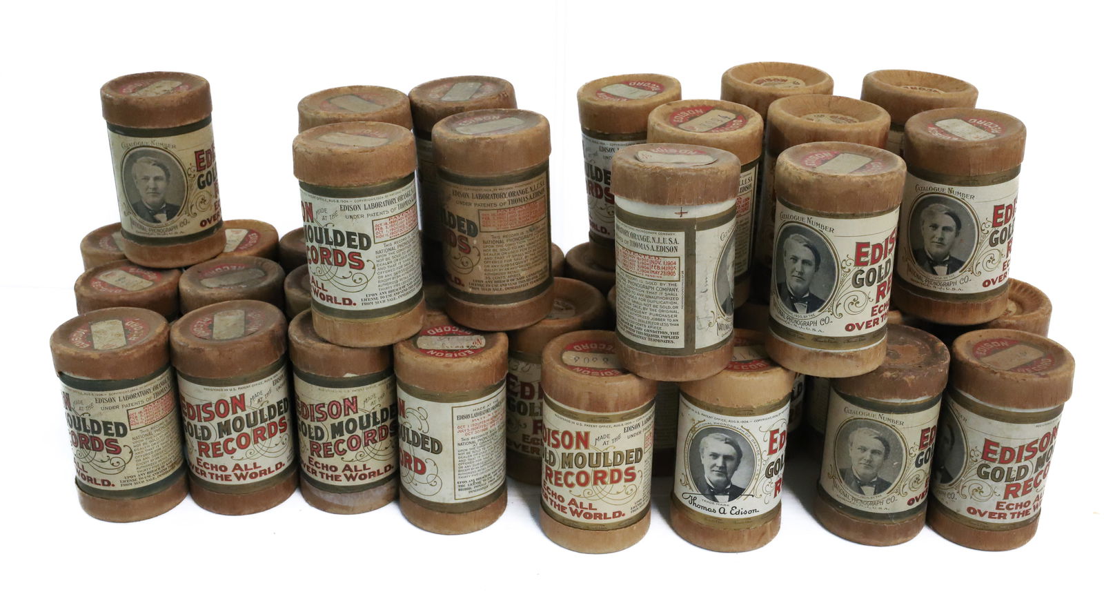 (39) EDISON PHONOGRAPH CYLINDERS (1 of 4)