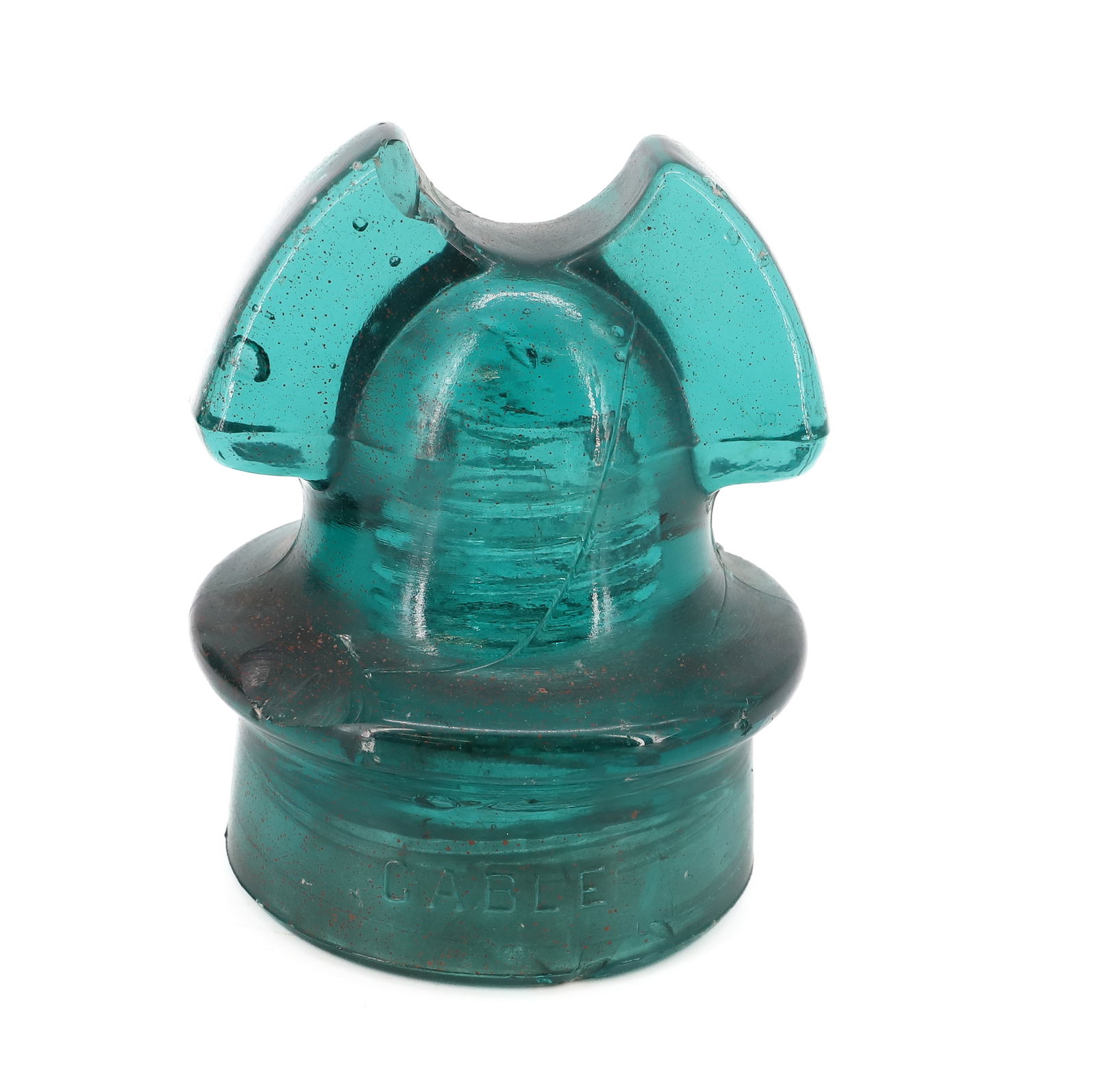 (2) GLASS "CABLE" INSULATORS - 4