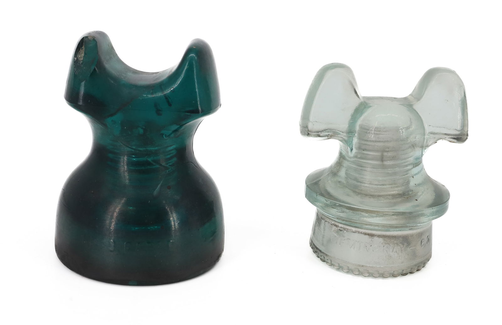 (2) GLASS CABLE INSULATORS (1 of 3)