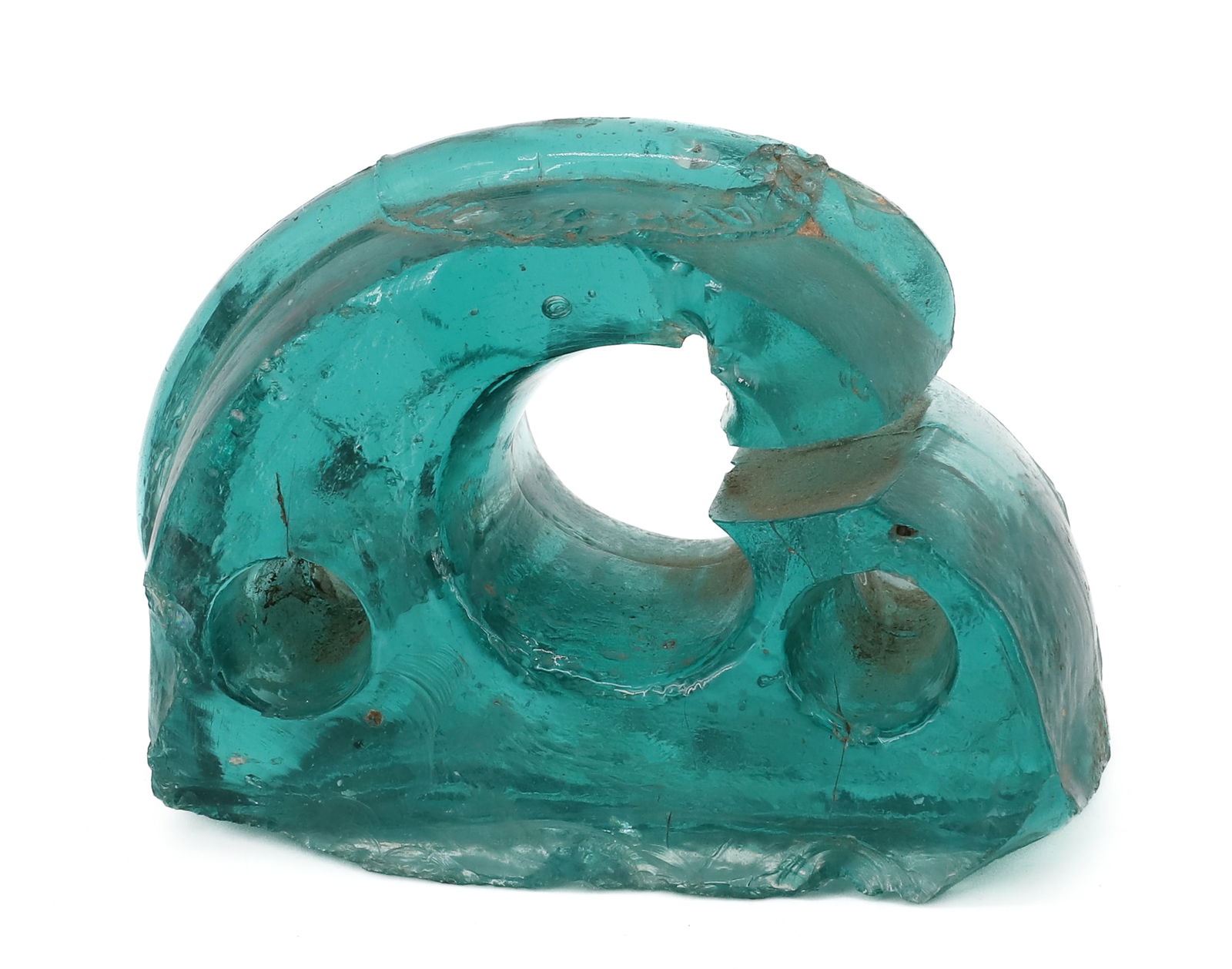CUTTER TREE GLASS INSULATOR: GREEN / AQUA GLASS INSULATOR " PATENT "APR. 26 . 04" 4" L. PLEASE READ CAREFULLY - TEMS MUST BE PAID FOR THROUGH LIVE AUCTIONEERS OR WITH CASH OR CHECK IN PERSON - Terms for Purchasing and