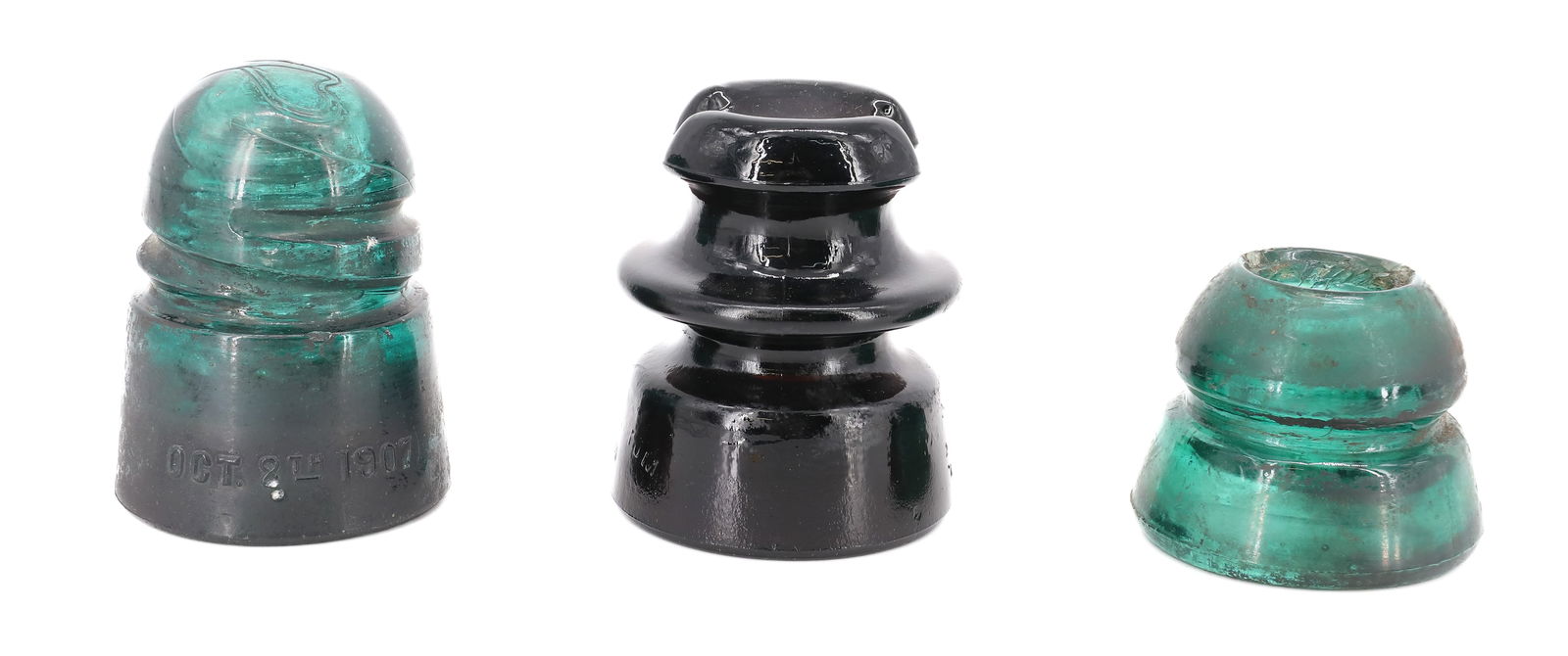 LOT OF (3) ANTIQUE INSULATORS (1 of 4)