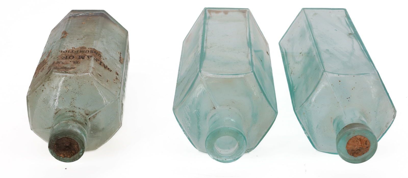 (3) OCTAGONAL BOTTLES - 5