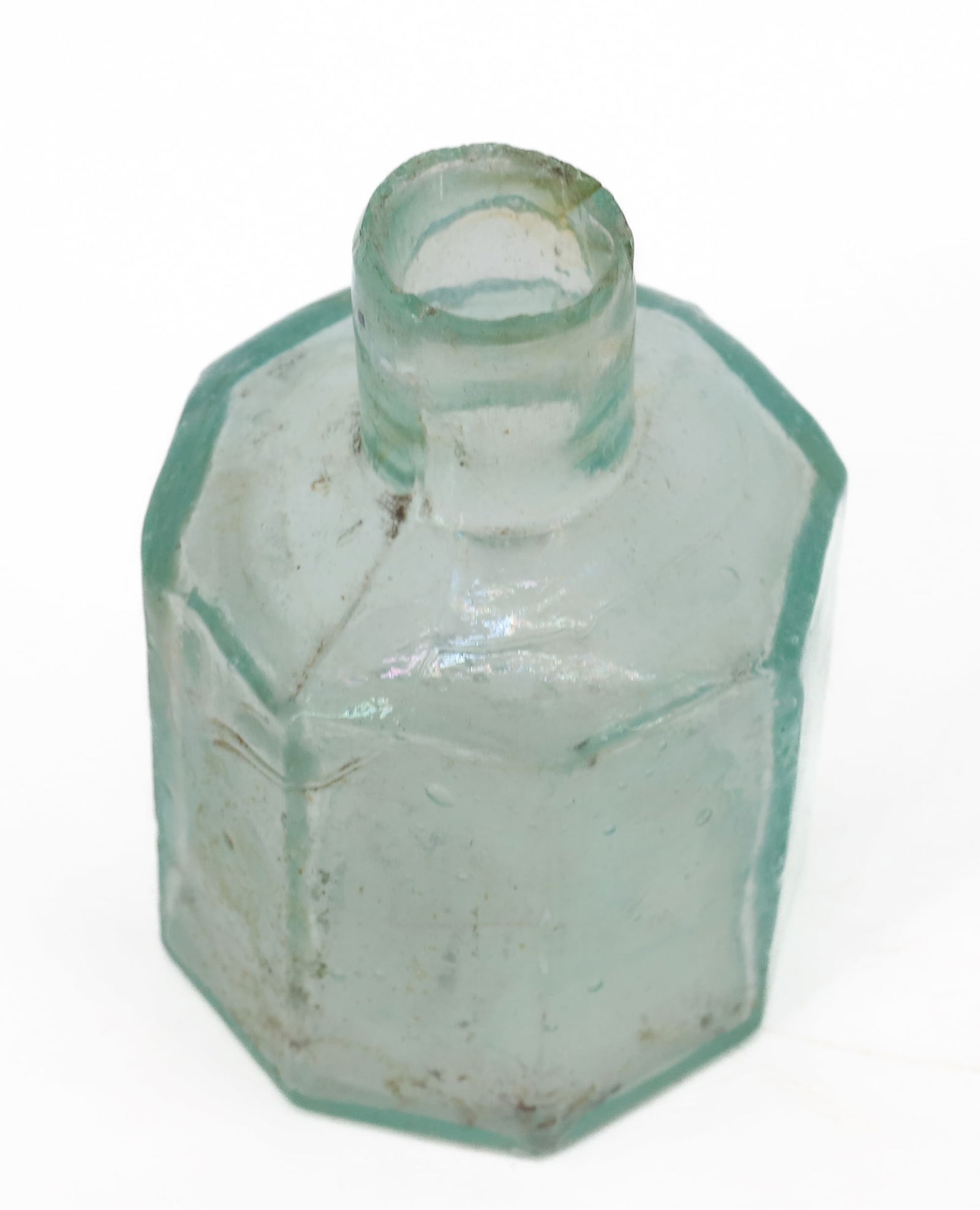 (2) 19TH C. OCTAGONAL INKWELLS - 4