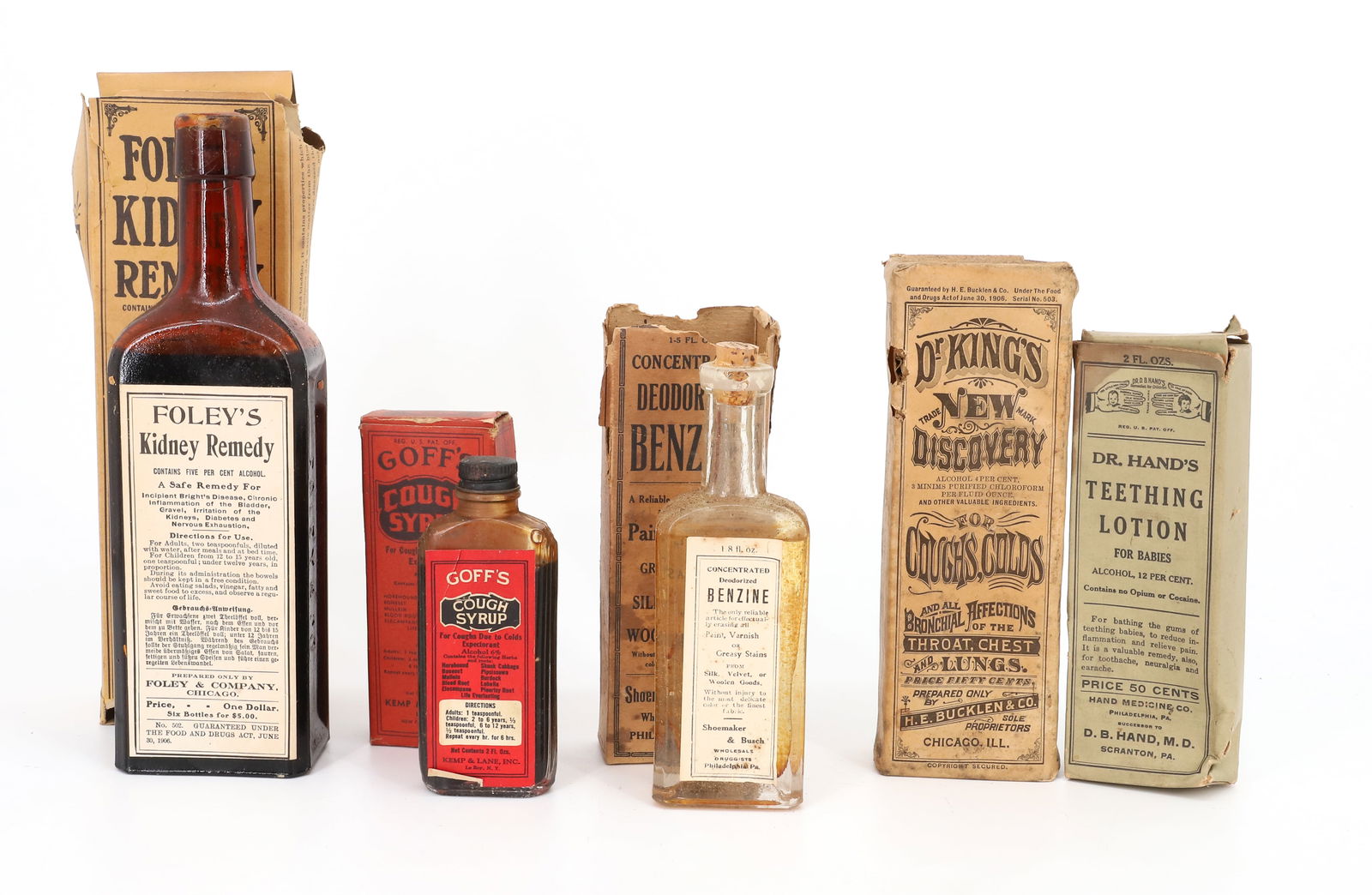 LOT OF ANTIQUE BOTTLES IN ORIGINAL BOXES (1 of 6)