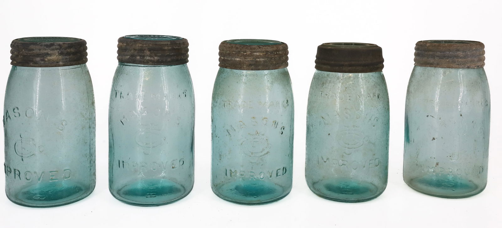 (4) MASON'S IMPROVED FRUIT JARS (1 of 8)