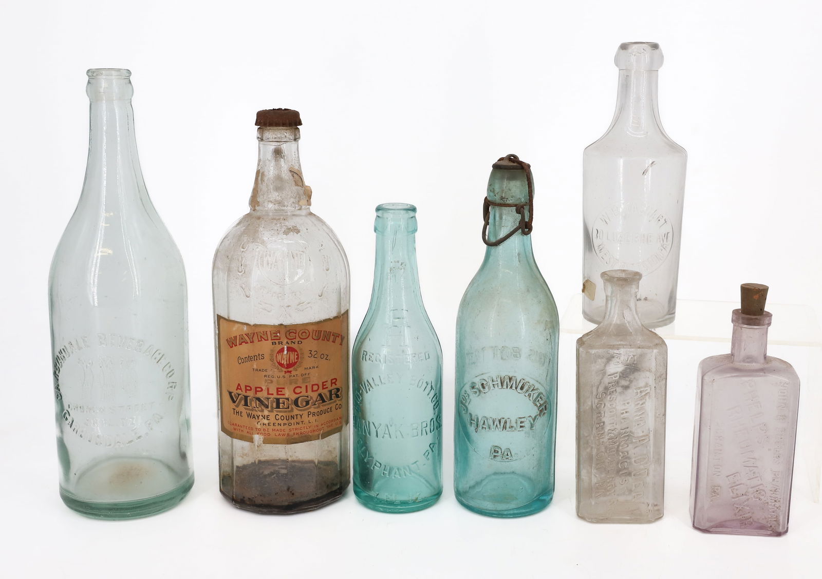 LOT OF NE PA ADVERTISING BOTTLES (1 of 6)
