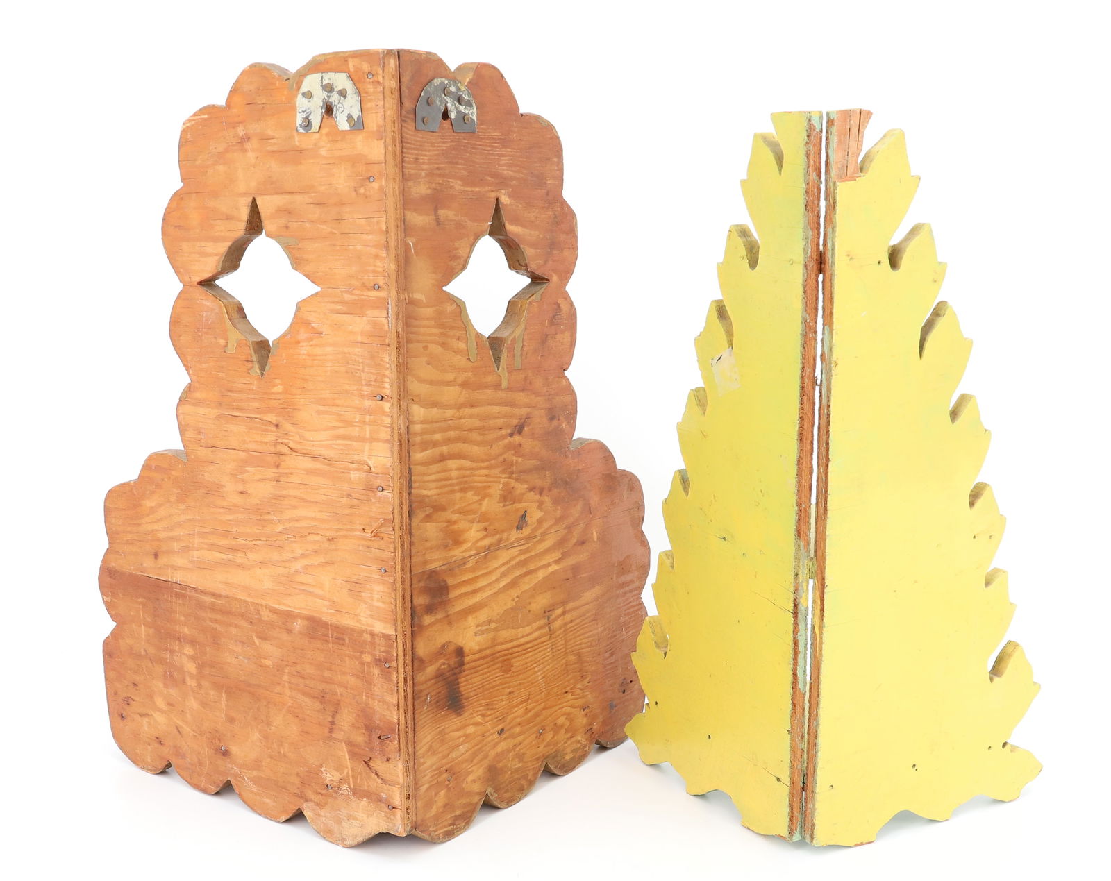 (2) HANDMADE CORNER SHELVES - 2