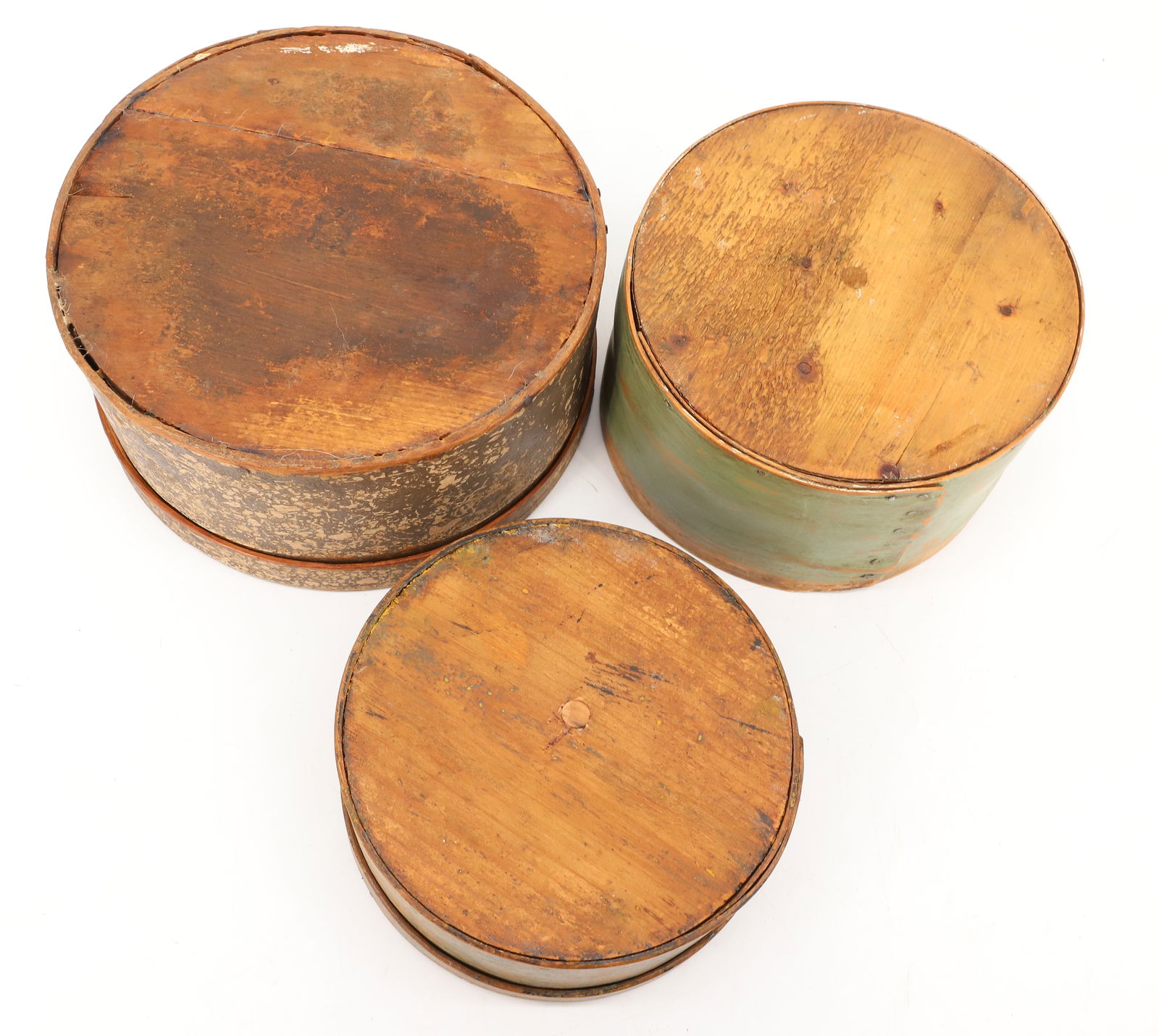 STACK OF PAINTED PANTRY BOXES - 4