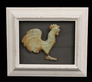 FRAMED FOLK ART ROOSTER