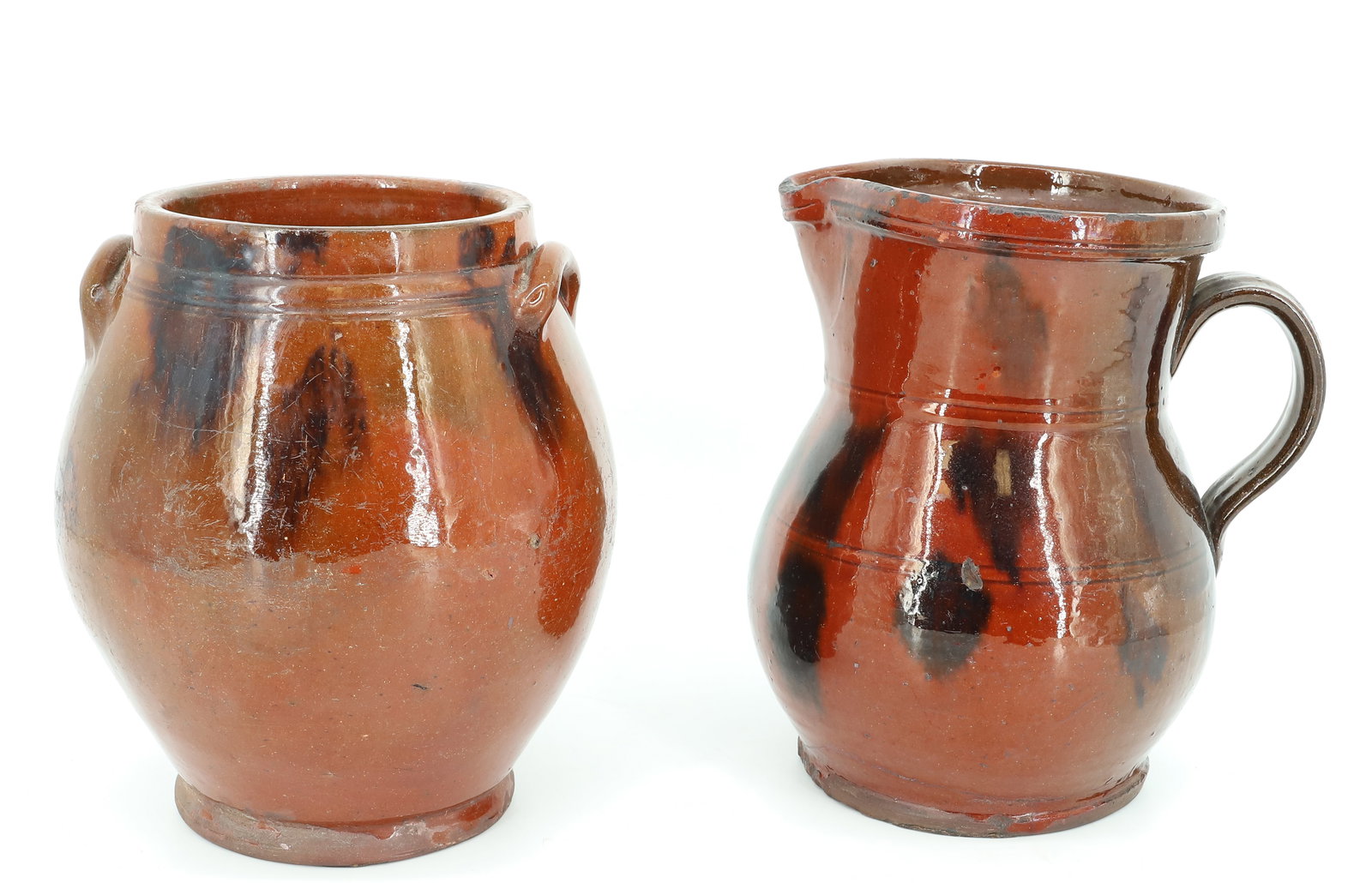 REDWARE OVOID JAR AND PITCHER (1 of 8)