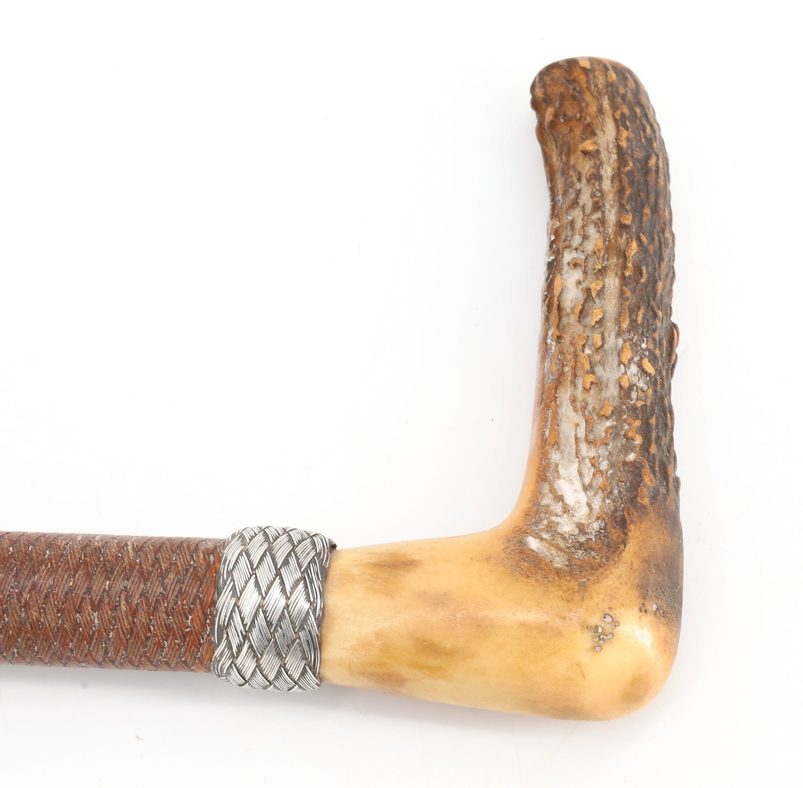 ANTIQUE ANTLER / SILVER CANE (1 of 5)
