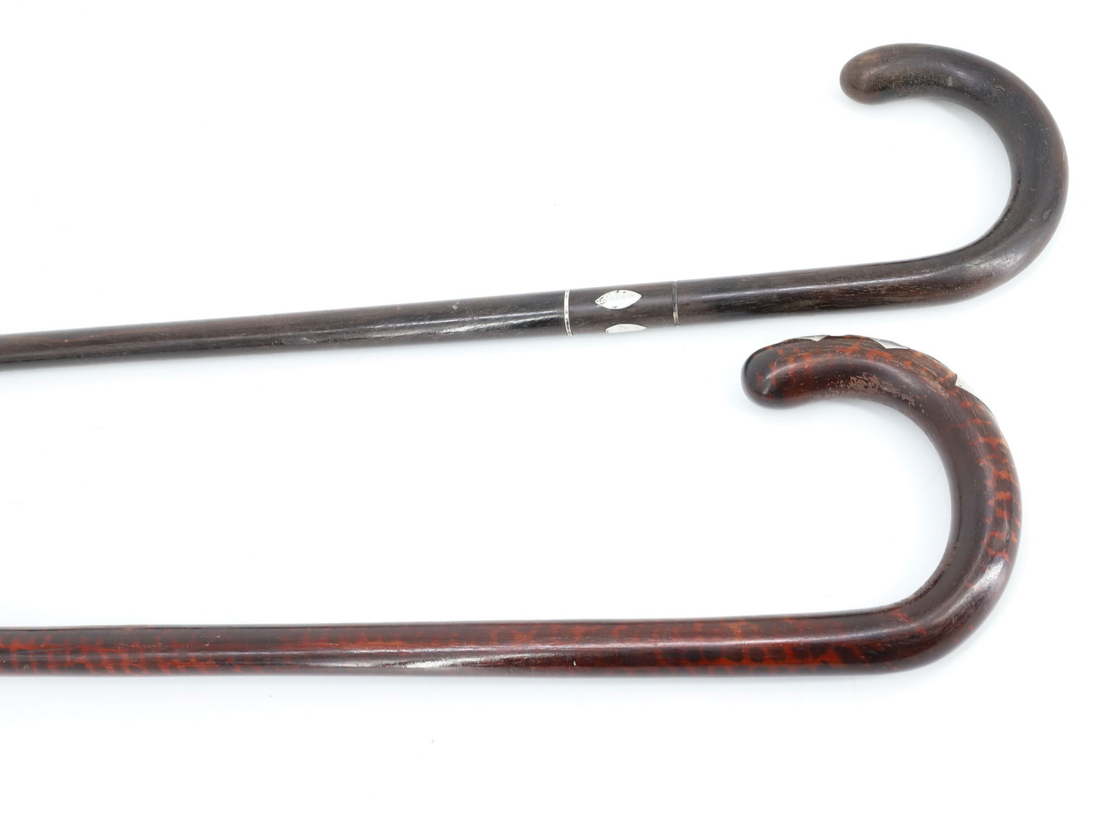 (2) SILVER ACCENTED CANES - 3