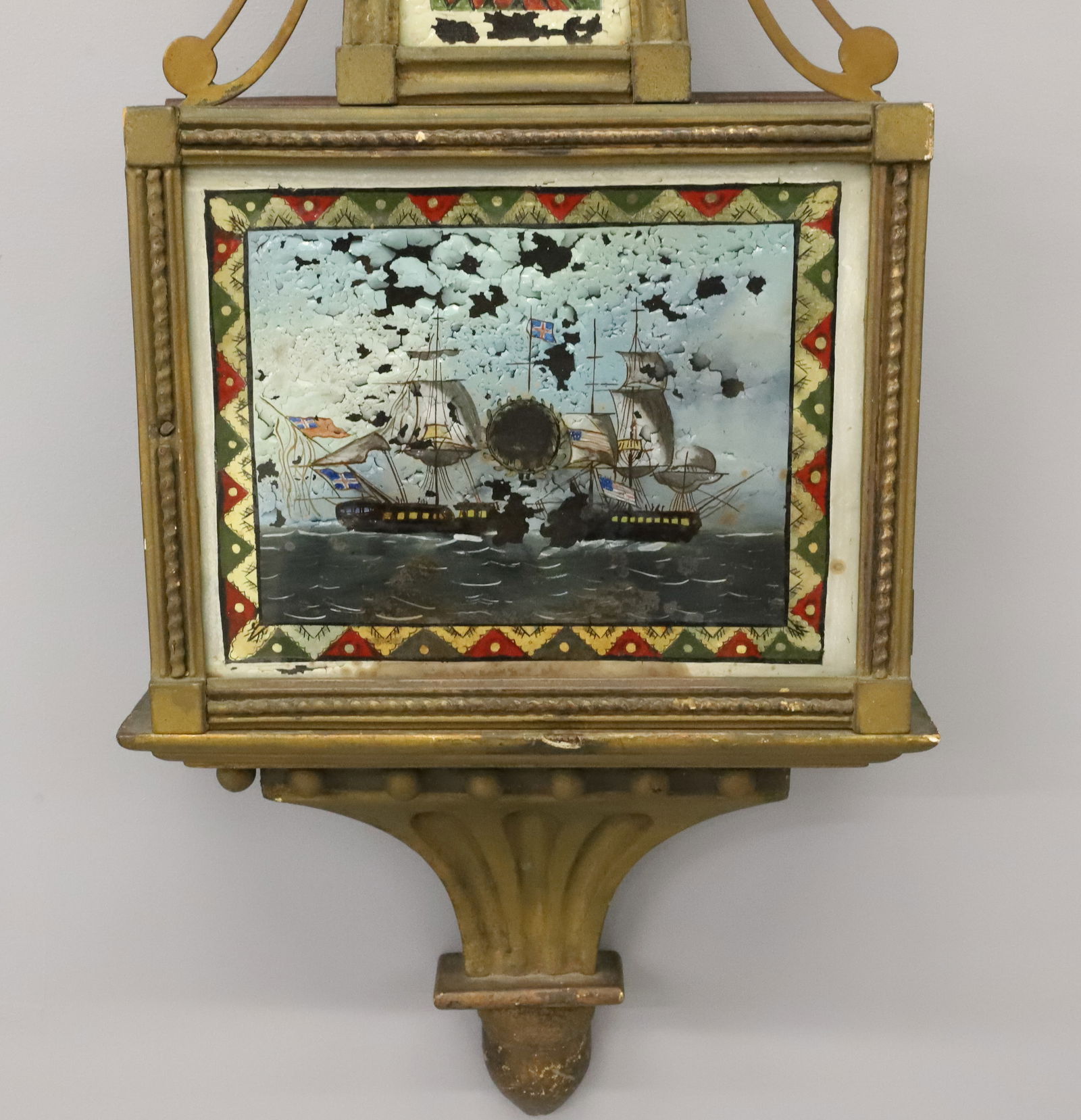 REVERSE-PAINTED BANJO CLOCK - 2