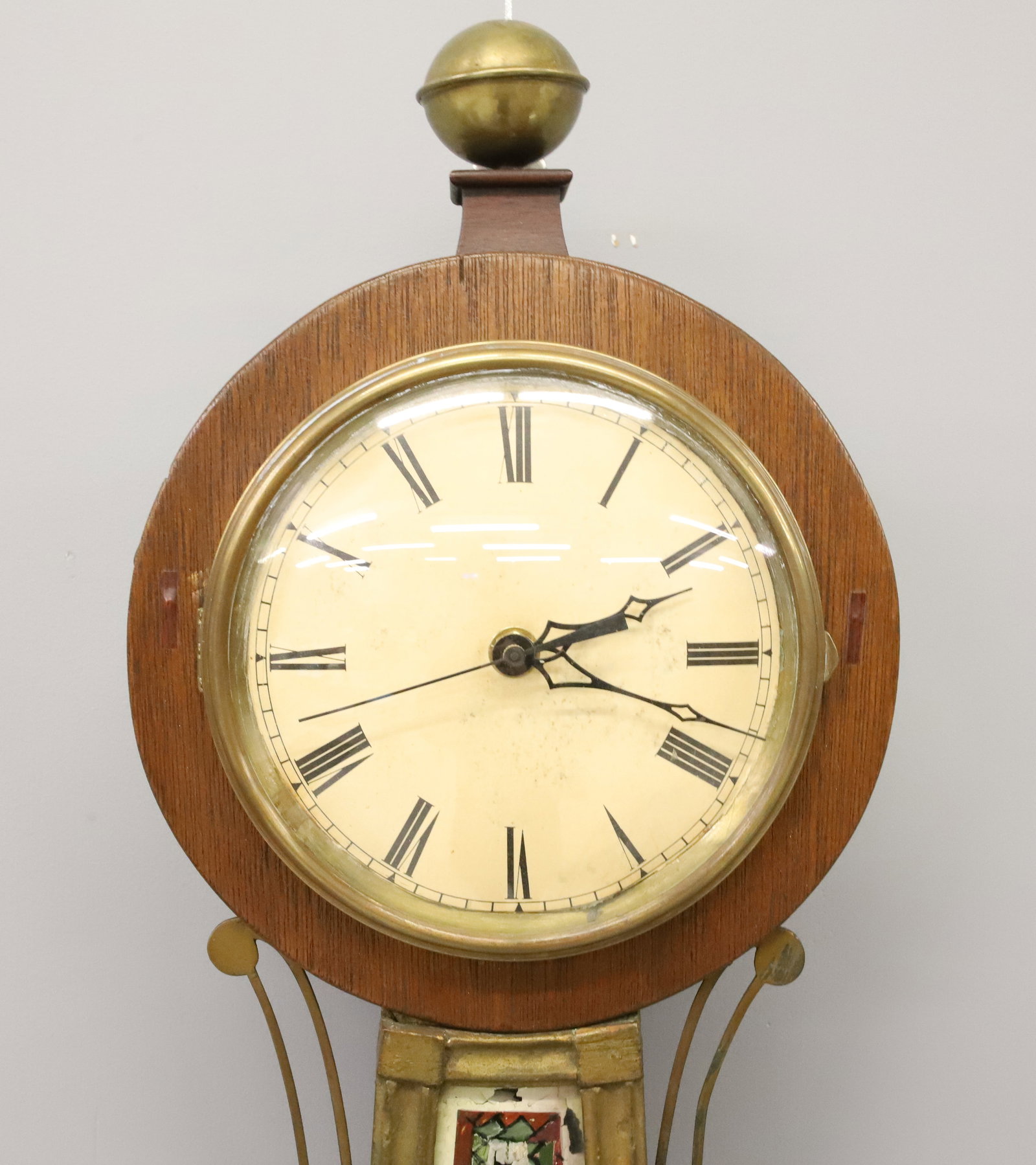 REVERSE-PAINTED BANJO CLOCK - 4