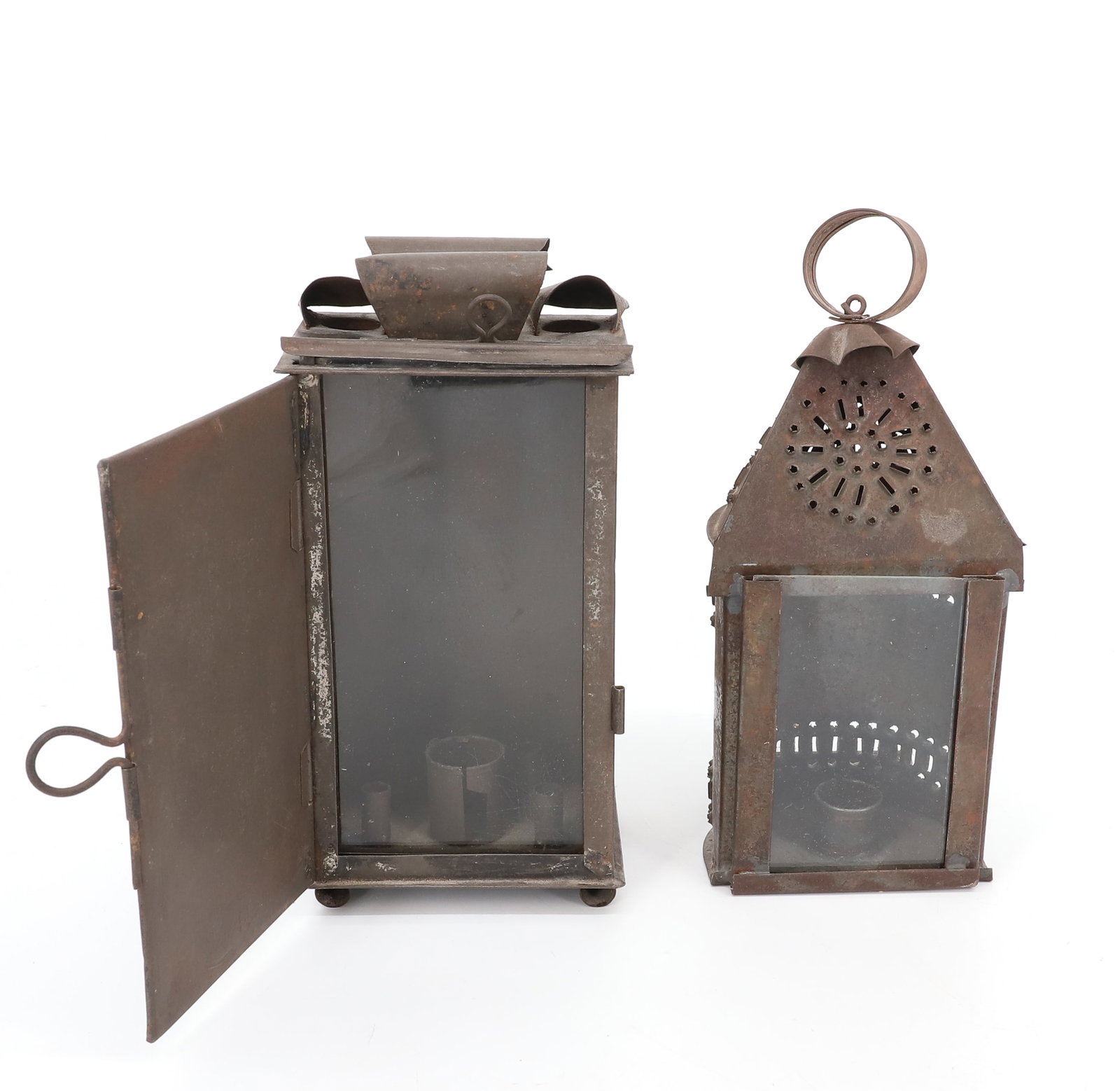(2) UNUSUAL TIN LANTERNS (1 of 5)
