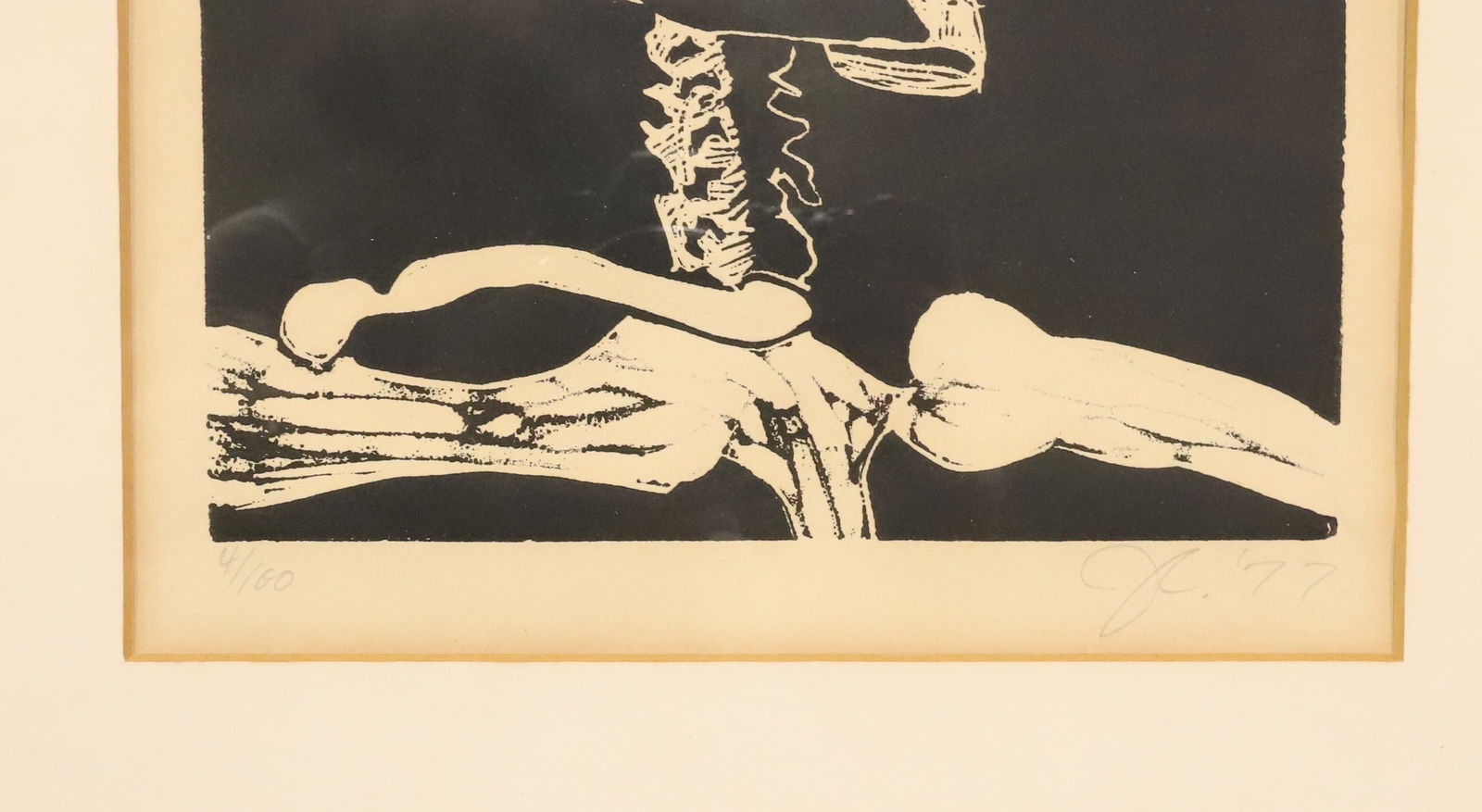 FRAMED SKELETON PRINT, 1977 - 3