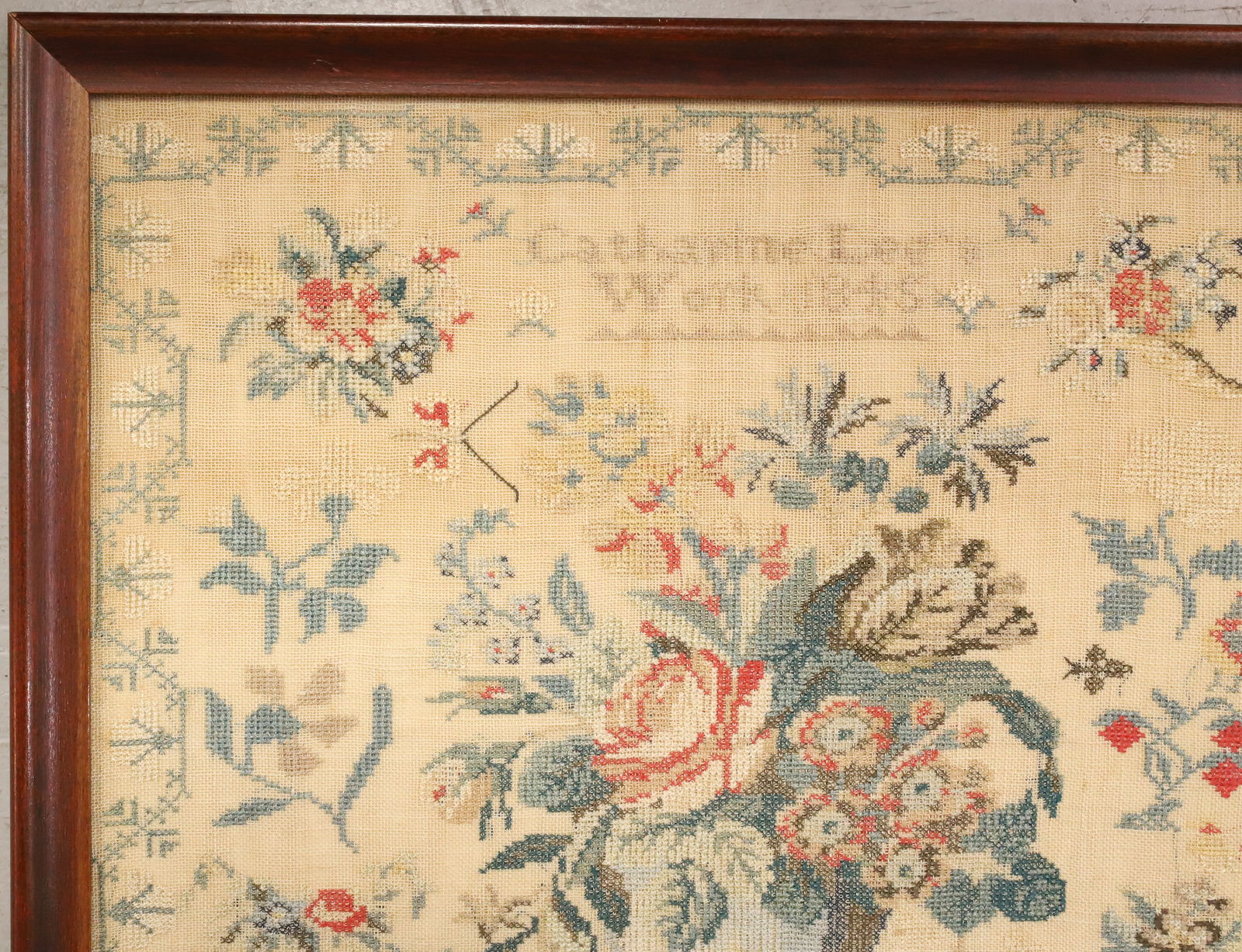 1846 FRAMED NEEDLEWORK SAMPLER - 4