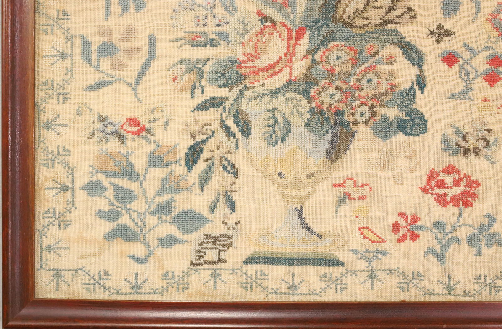 1846 FRAMED NEEDLEWORK SAMPLER - 5