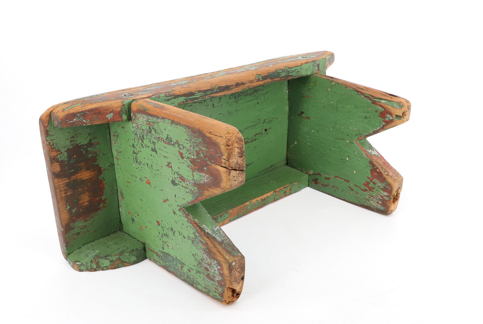 PAINTED COUNTRY FOOTSTOOL - 4