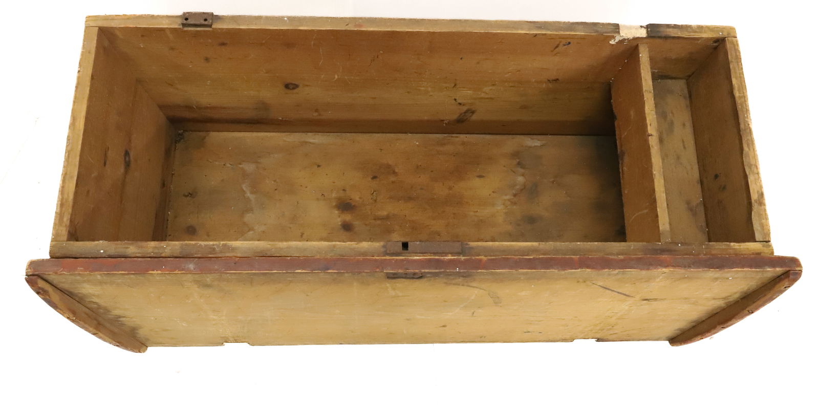 RED PAINTED BLANKET BOX - 4