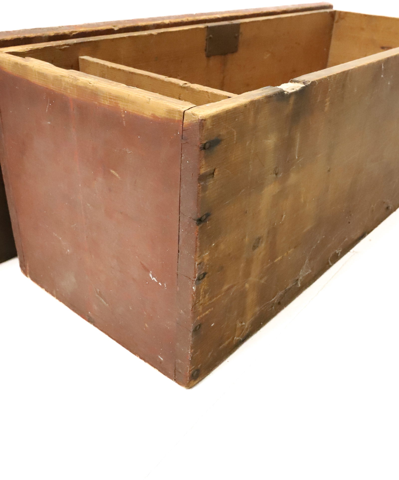 RED PAINTED BLANKET BOX - 6