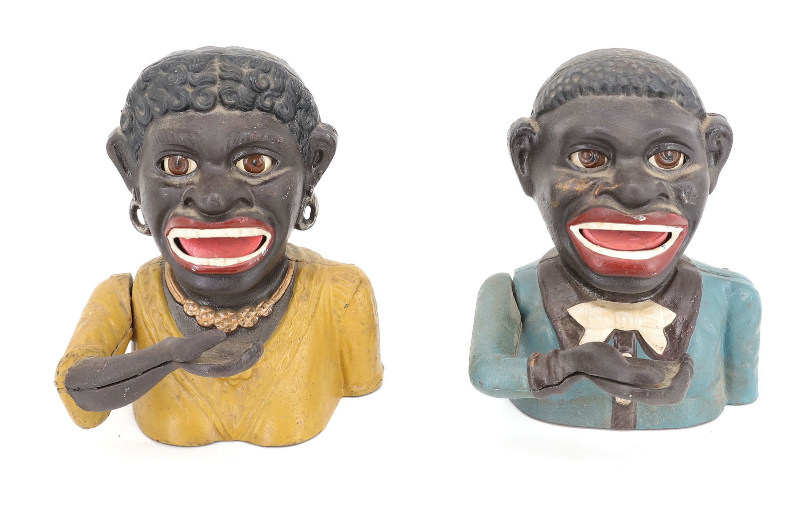 (2) CAST IRON MECHANICAL BANKS (1 of 4)