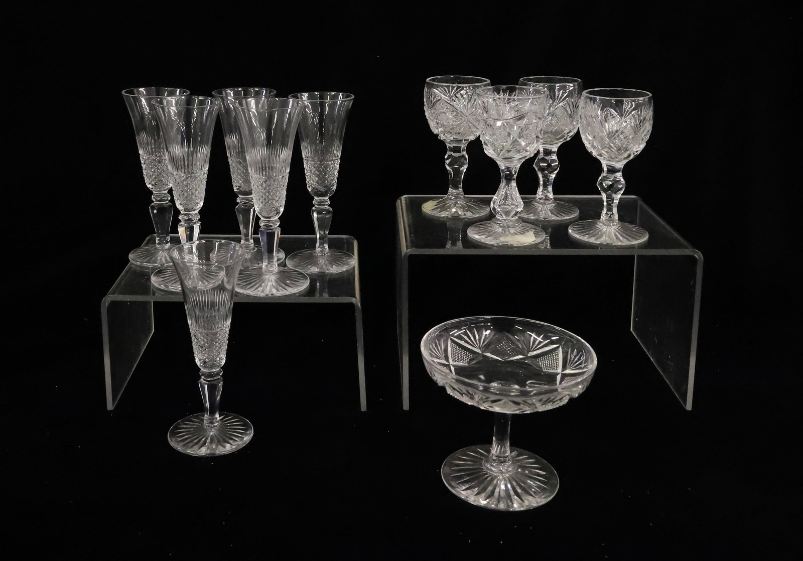 (11) AMERICAN BRILLIANT CUT GLASS STEMWARE (1 of 5)