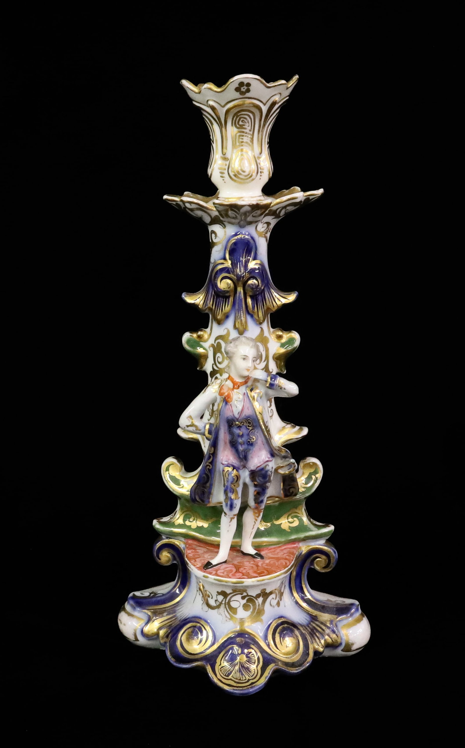 19TH C. FRENCH PORCELAIN CANDLESTICK (1 of 6)