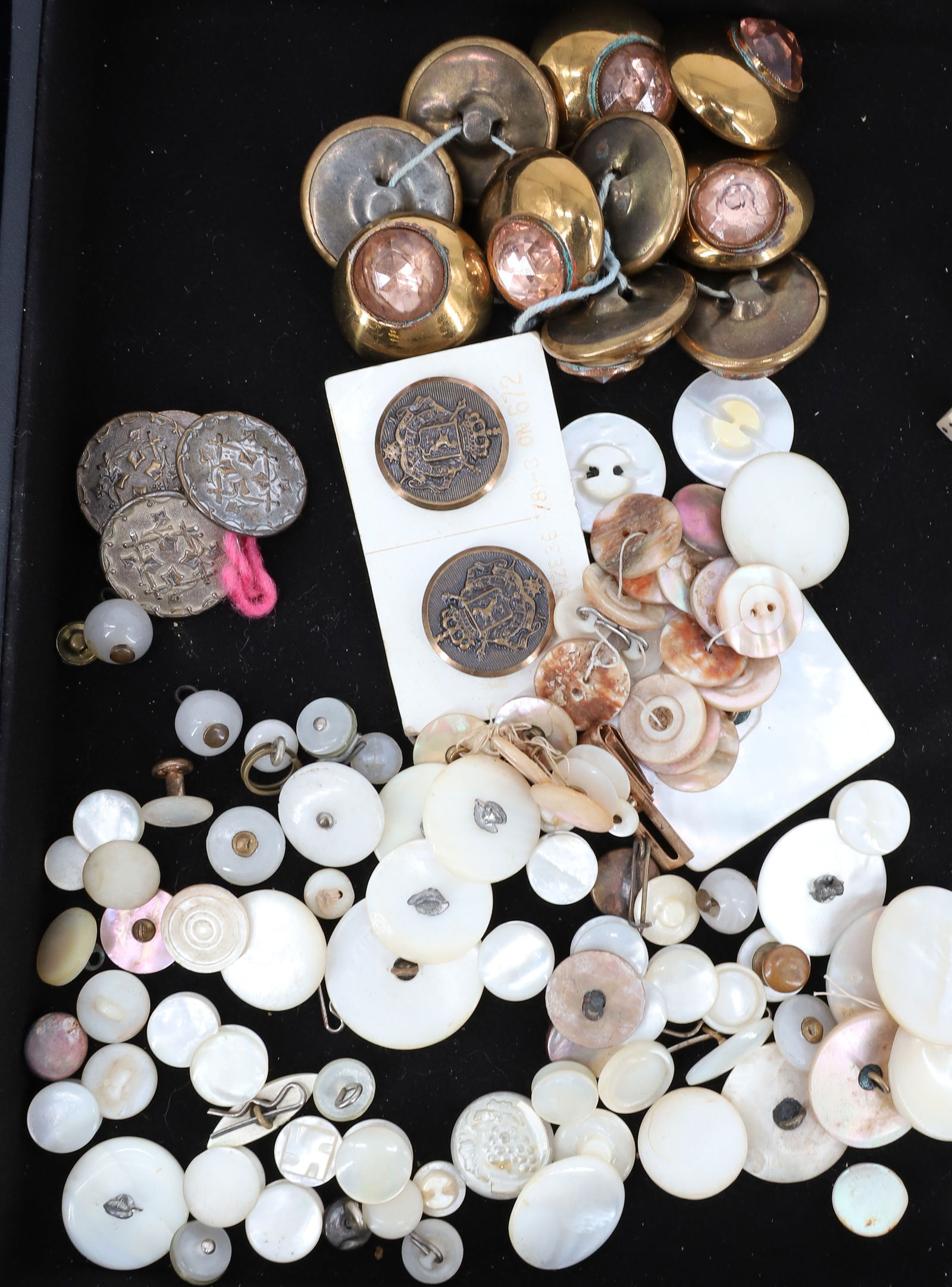 BUTTON AND DICE LOT - 2