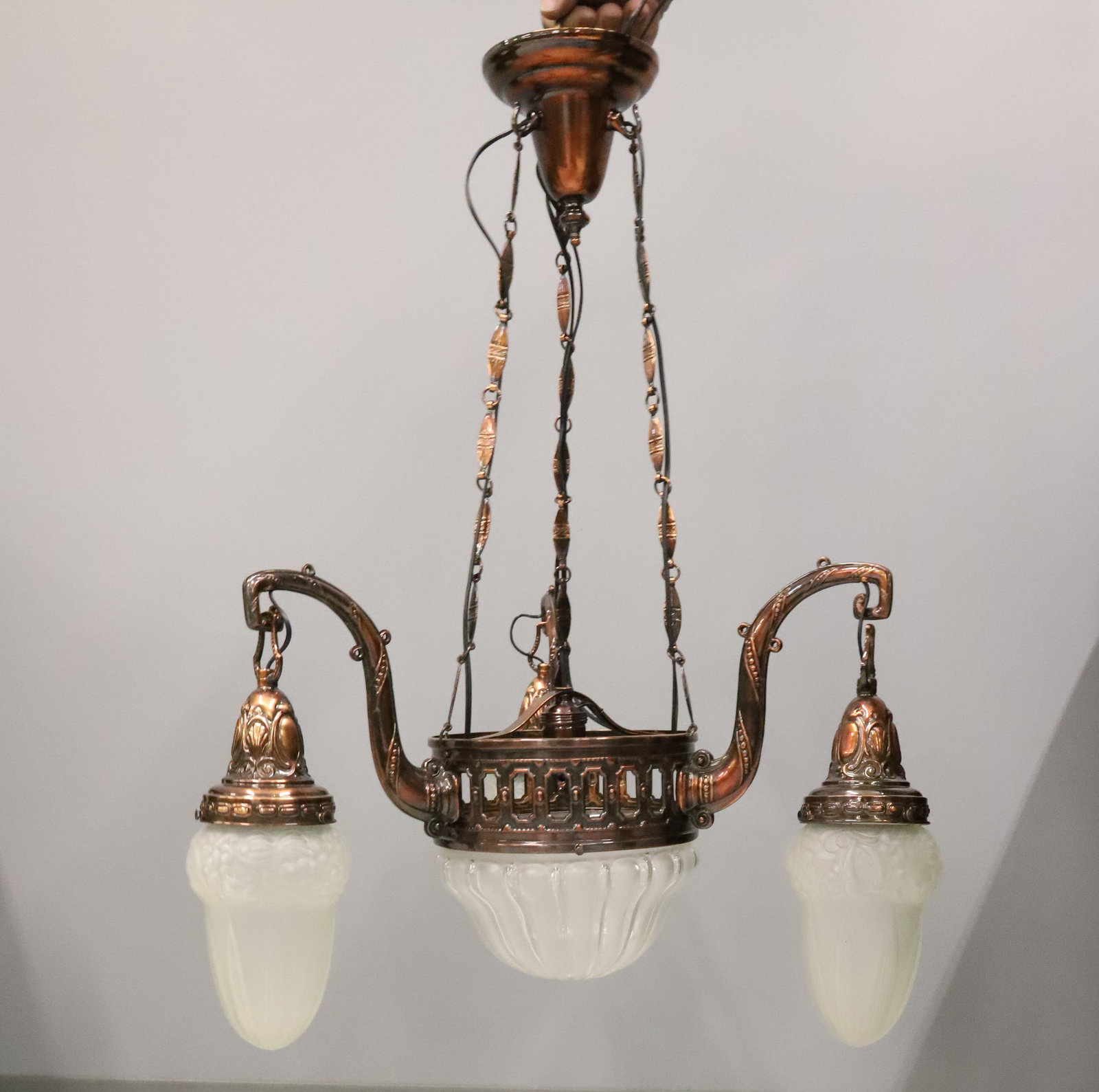 NEW ART DECO HANGING CHANDELIER (1 of 4)