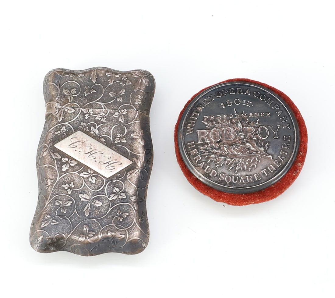 (2) STERLING SILVER THEATER ROB ROY AWARD, MATCH SAFE (1 of 2)