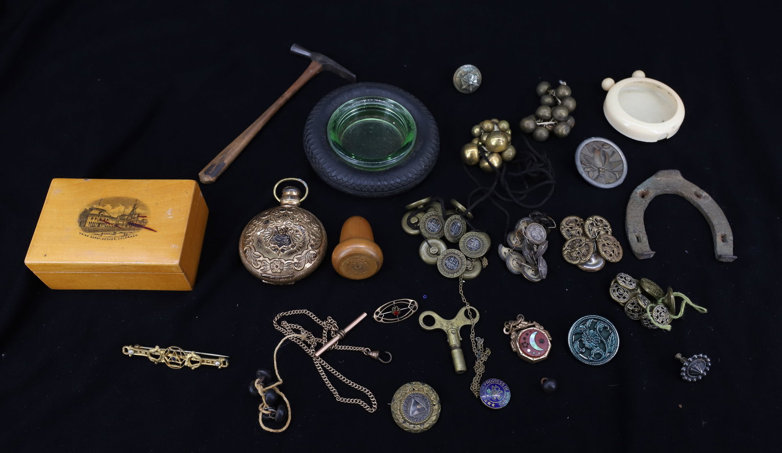 ANTIQUE BUTTON/MISCELLANEOUS LOT (1 of 4)