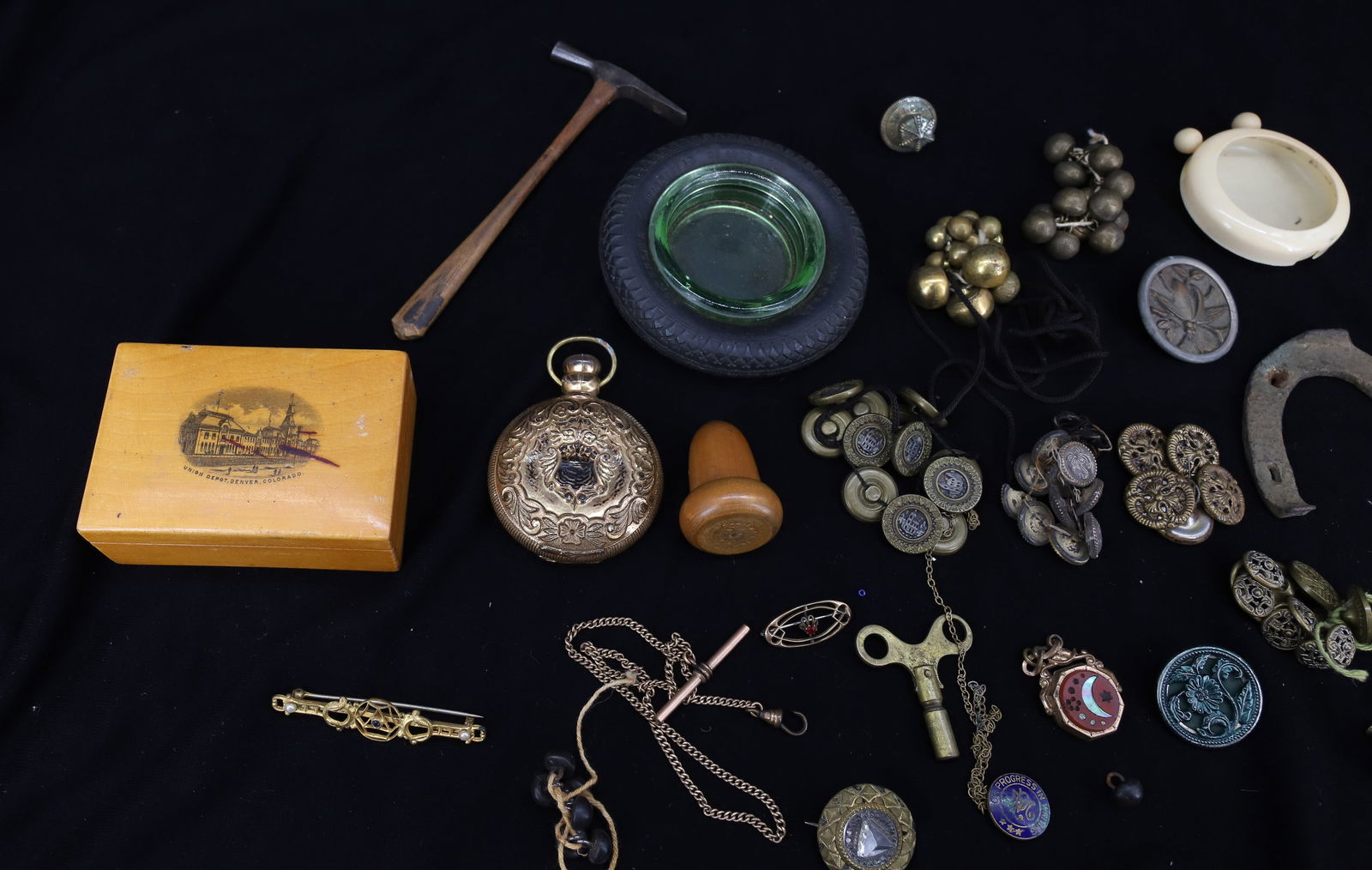 ANTIQUE BUTTON/MISCELLANEOUS LOT - 2