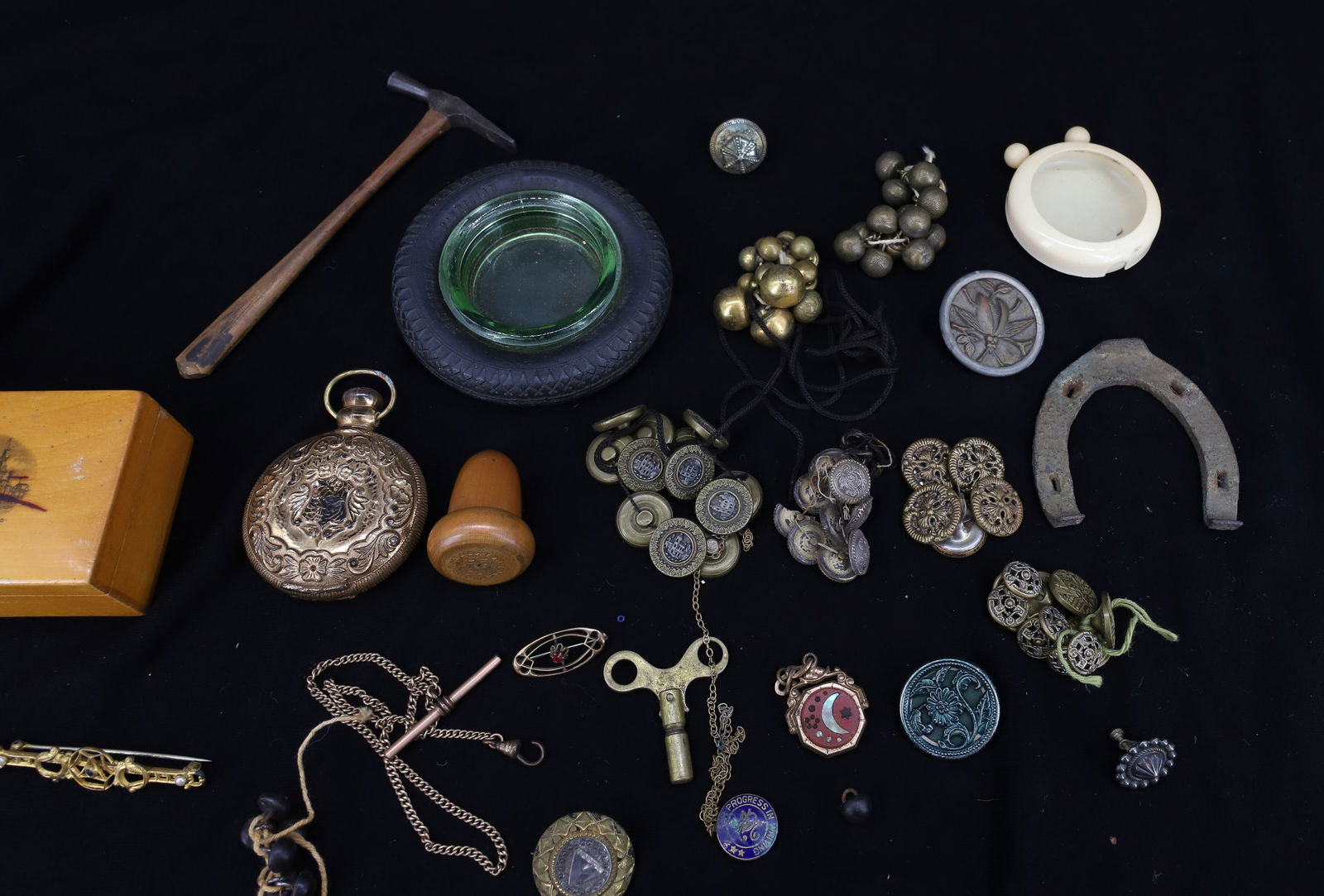ANTIQUE BUTTON/MISCELLANEOUS LOT - 3