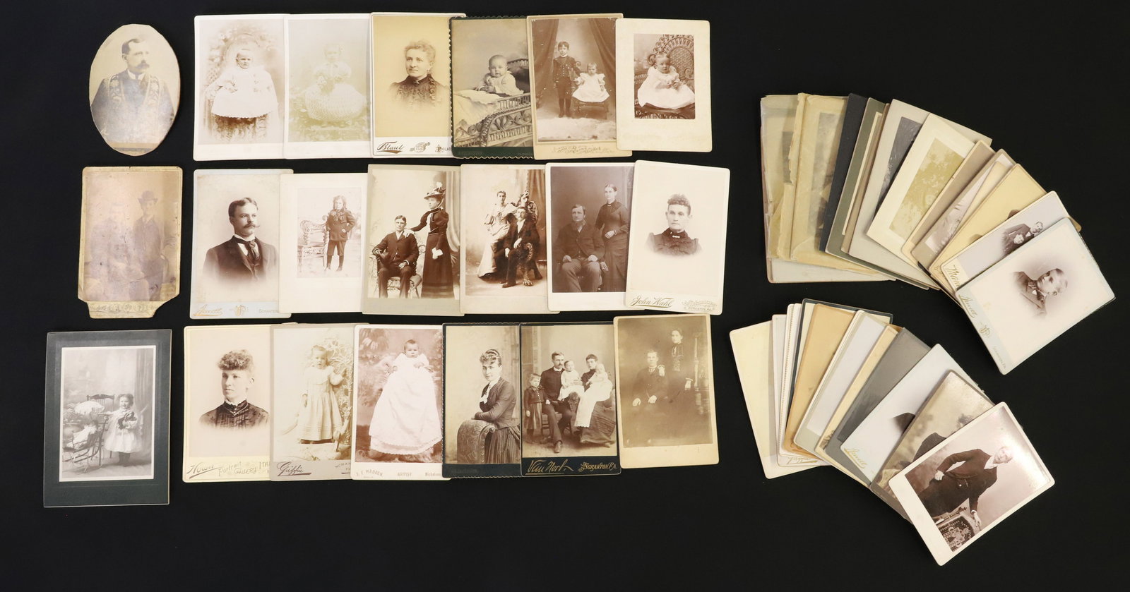 LARGE LOT OF 19TH/20TH C. PHOTOGRAPHS, CDVs (1 of 8)